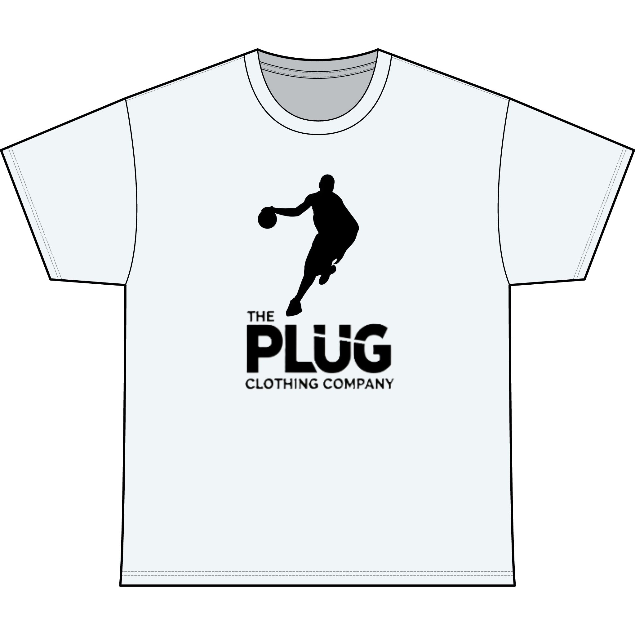 Basketball Logo Tee — "The Plug" Heavyweight Crewneck