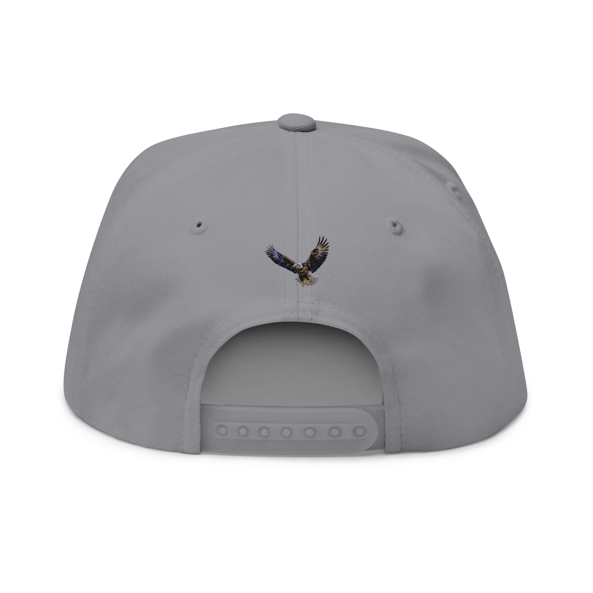 Embroidered Flat Bill Cap — "The Play" Clothing Company Script Logo