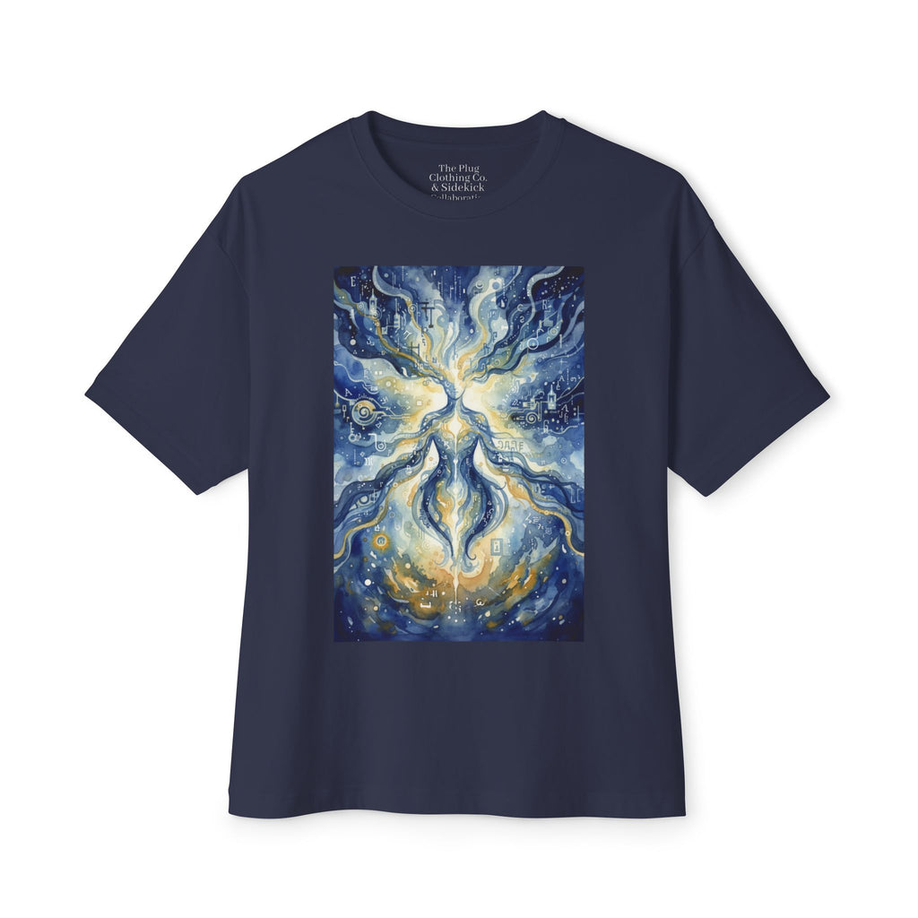 The Plug C.C. & Sidekick Collab.- Celestial Energy Art Oversized T‑Shirt