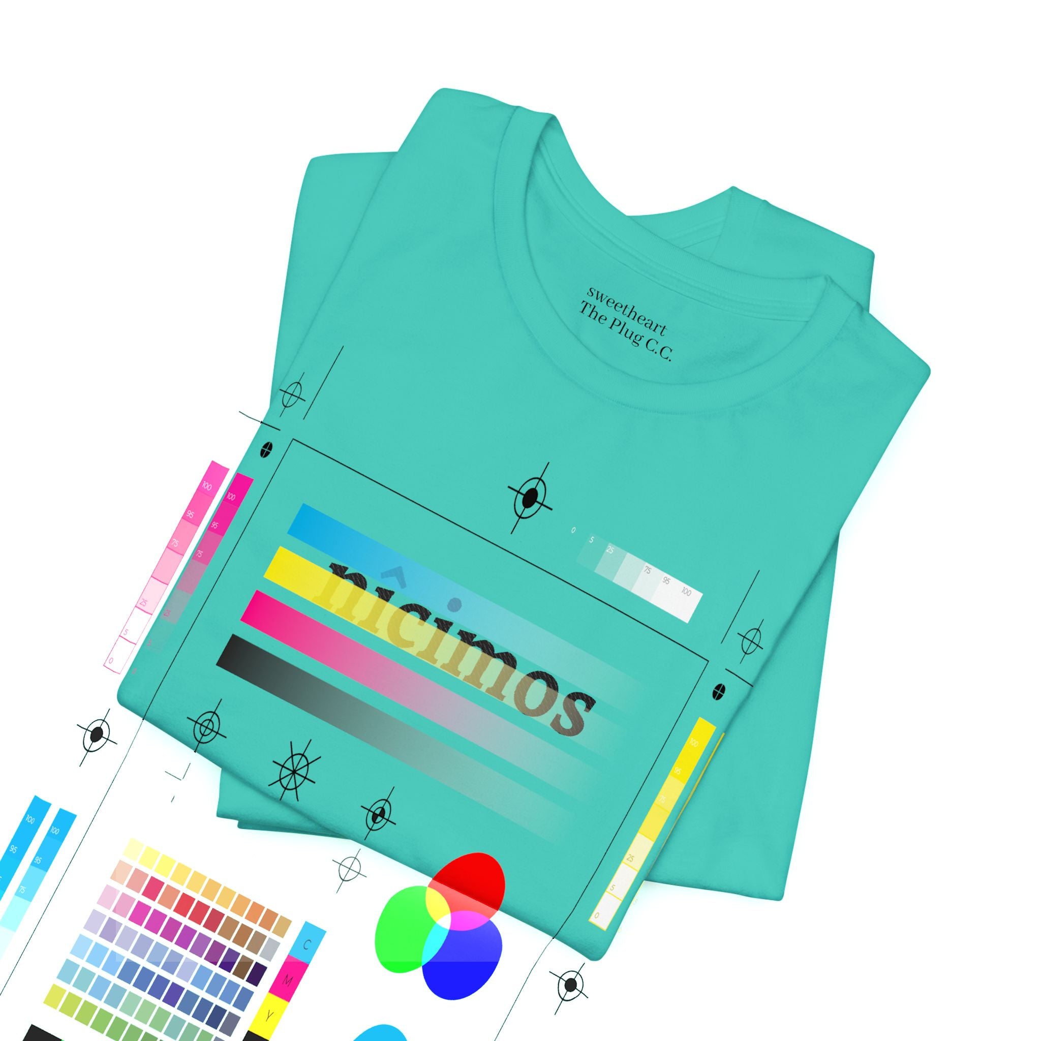 Nicimos Minimalist Graphic Tee — Gothic Script White T‑Shirt