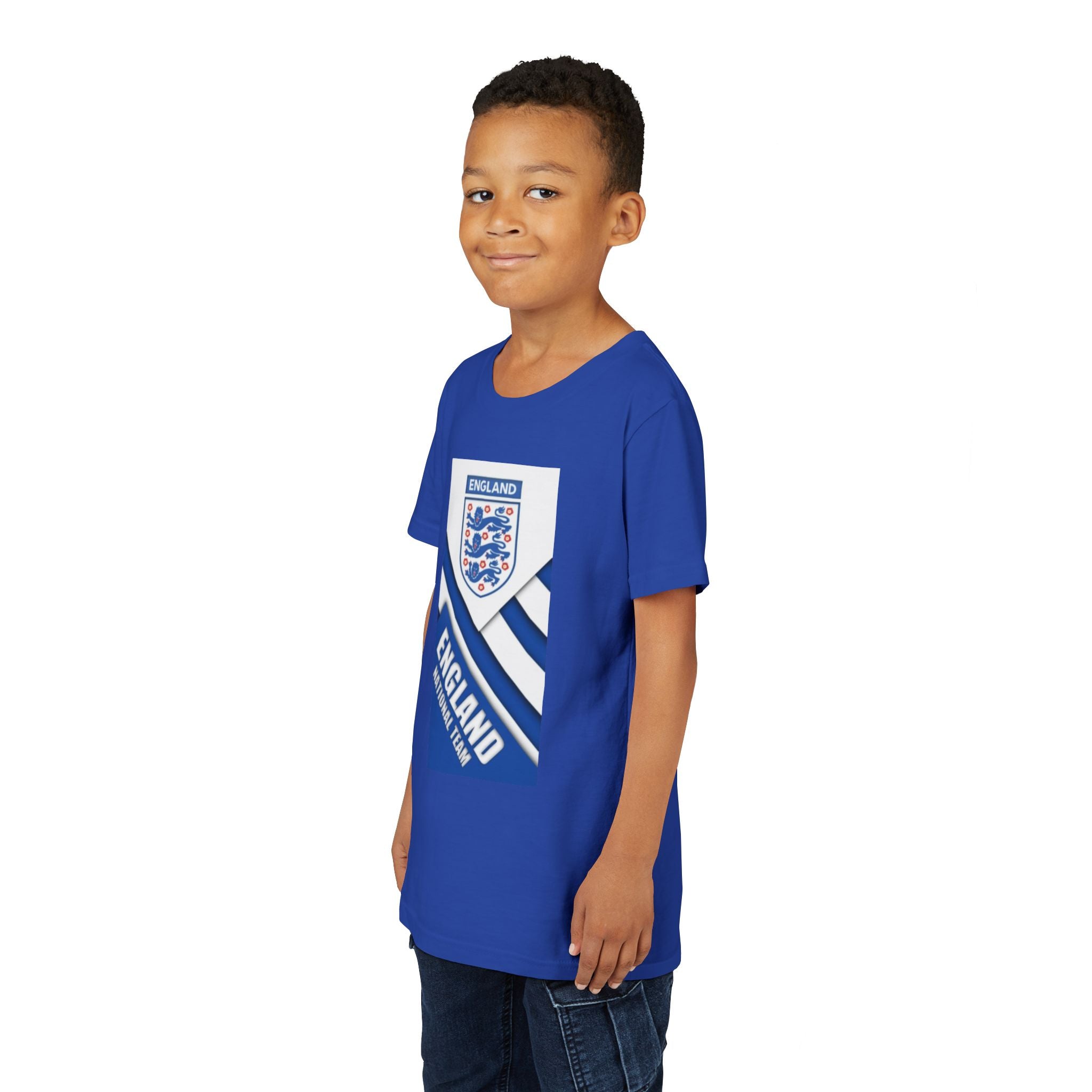 England Youth Soccer T‑Shirt – England National Team Crest & Stripes