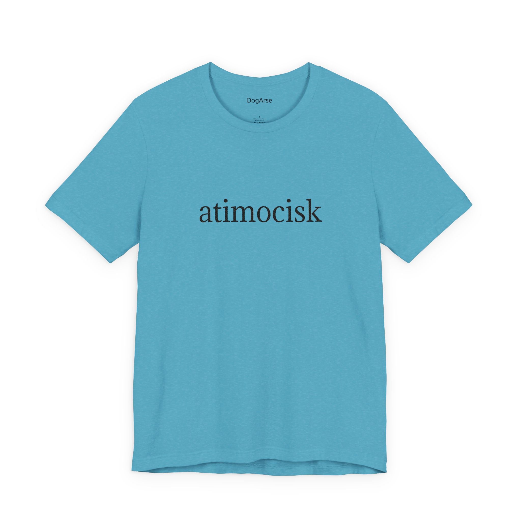 Atimocisk Minimalist Text Tee — Soft Pink Casual T-Shirt