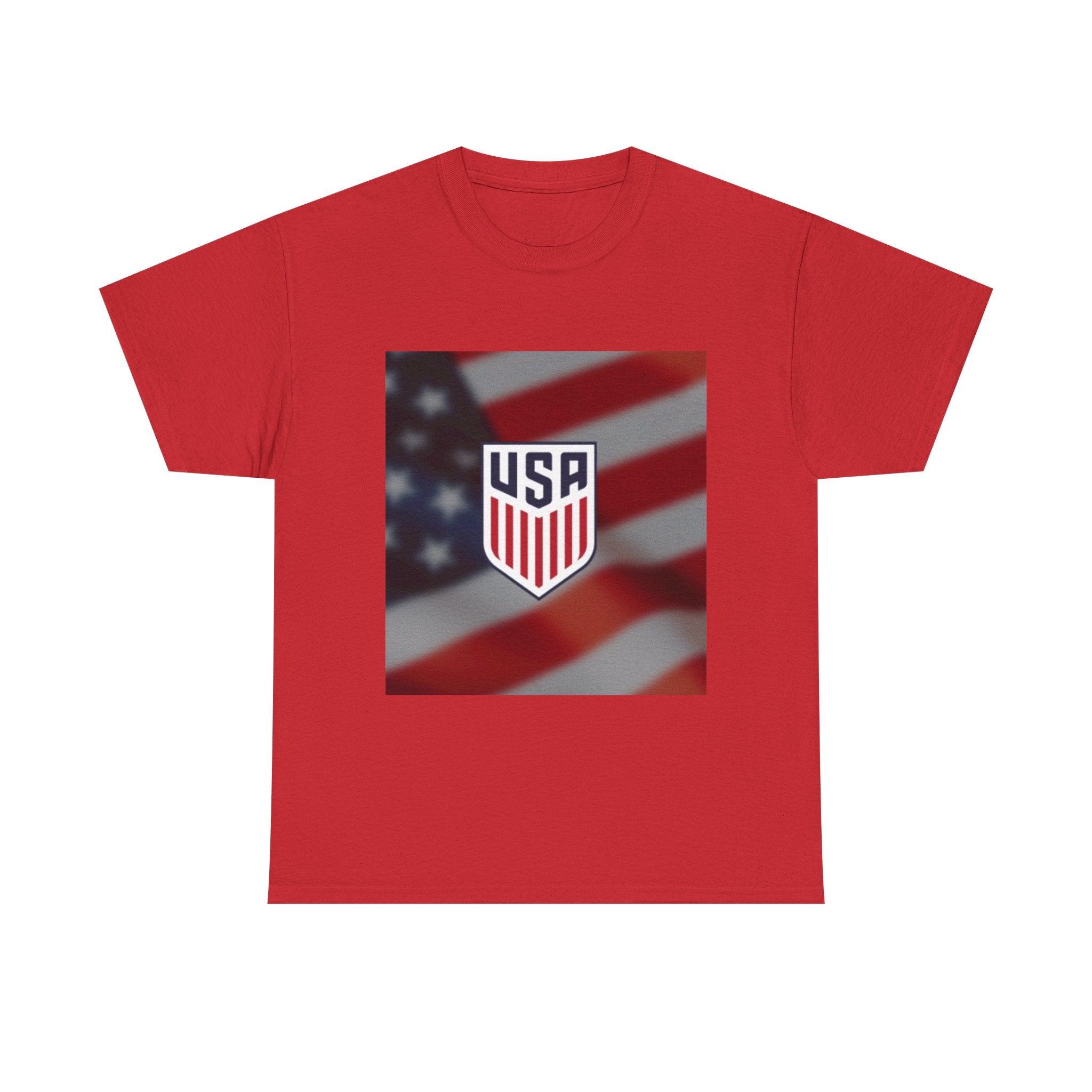 USA Shield Flag Tee — Patriotic American Soccer Crest T-Shirt