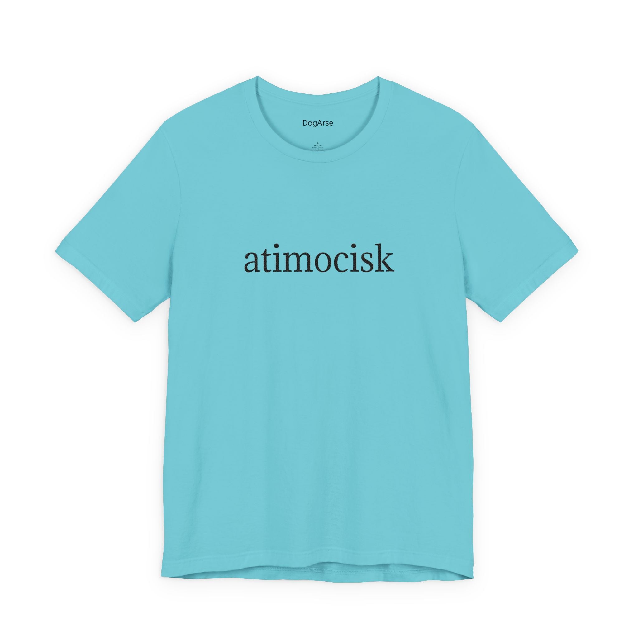 Atimocisk Minimalist Text Tee — Soft Pink Casual T-Shirt