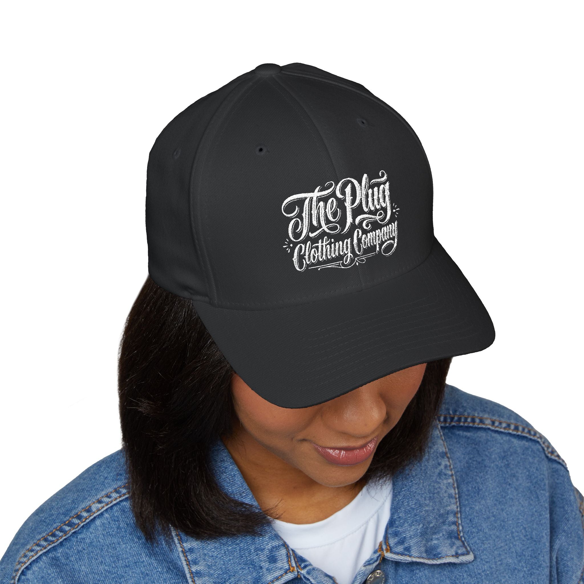 Embroidered "The Plug Clothing Company" with Est.2026 Back Stitch