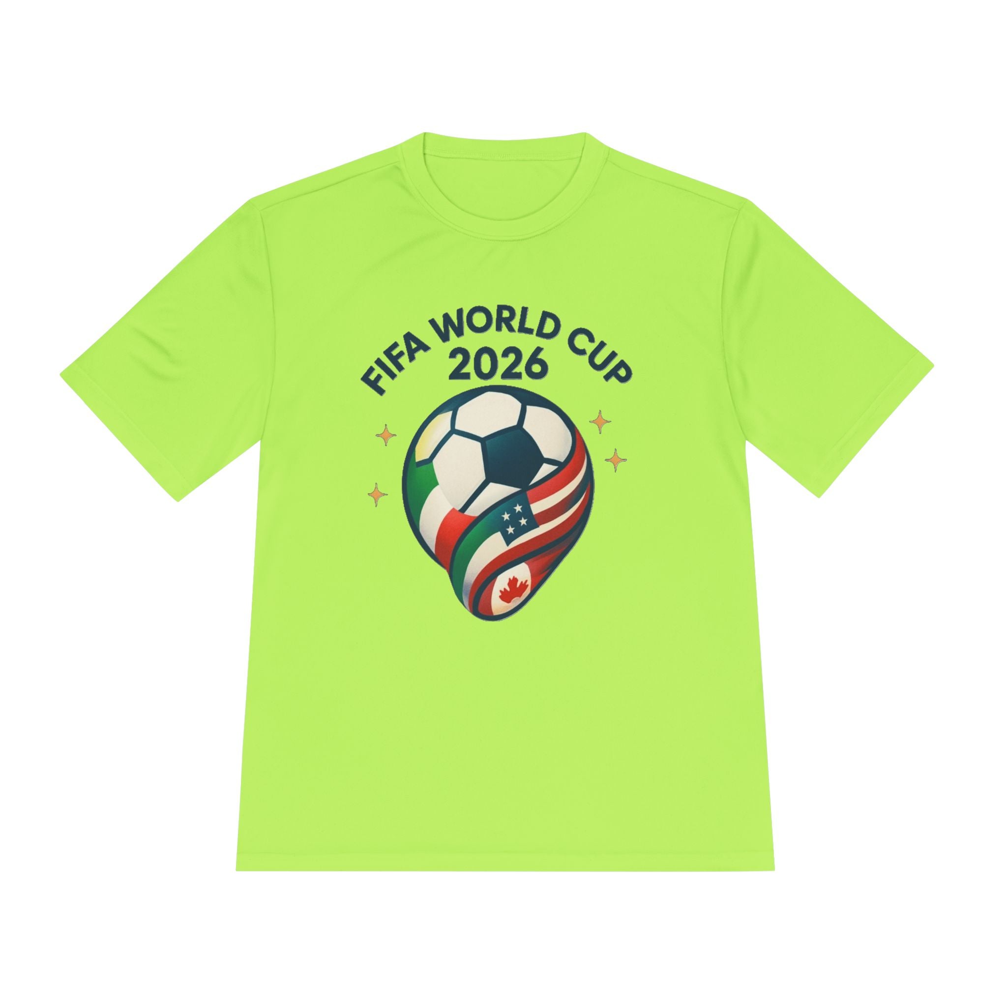 FIFA World Cup 2026 Soccer Tee — USA/Canada/Mexico Flag Ball