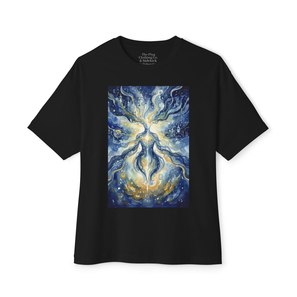 The Plug C.C. & Sidekick Collab.- Celestial Energy Art Oversized T‑Shirt
