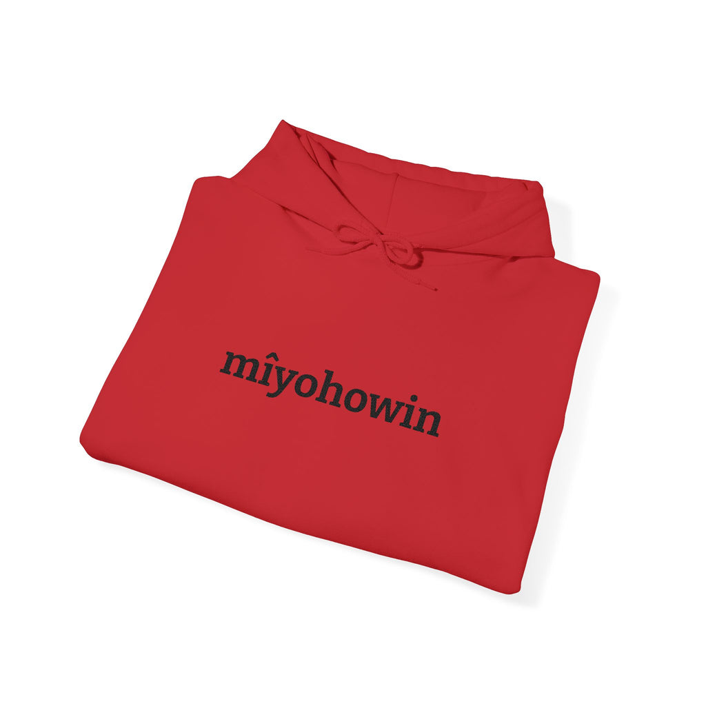 "mîyohowin" Minimalist White Hoodie