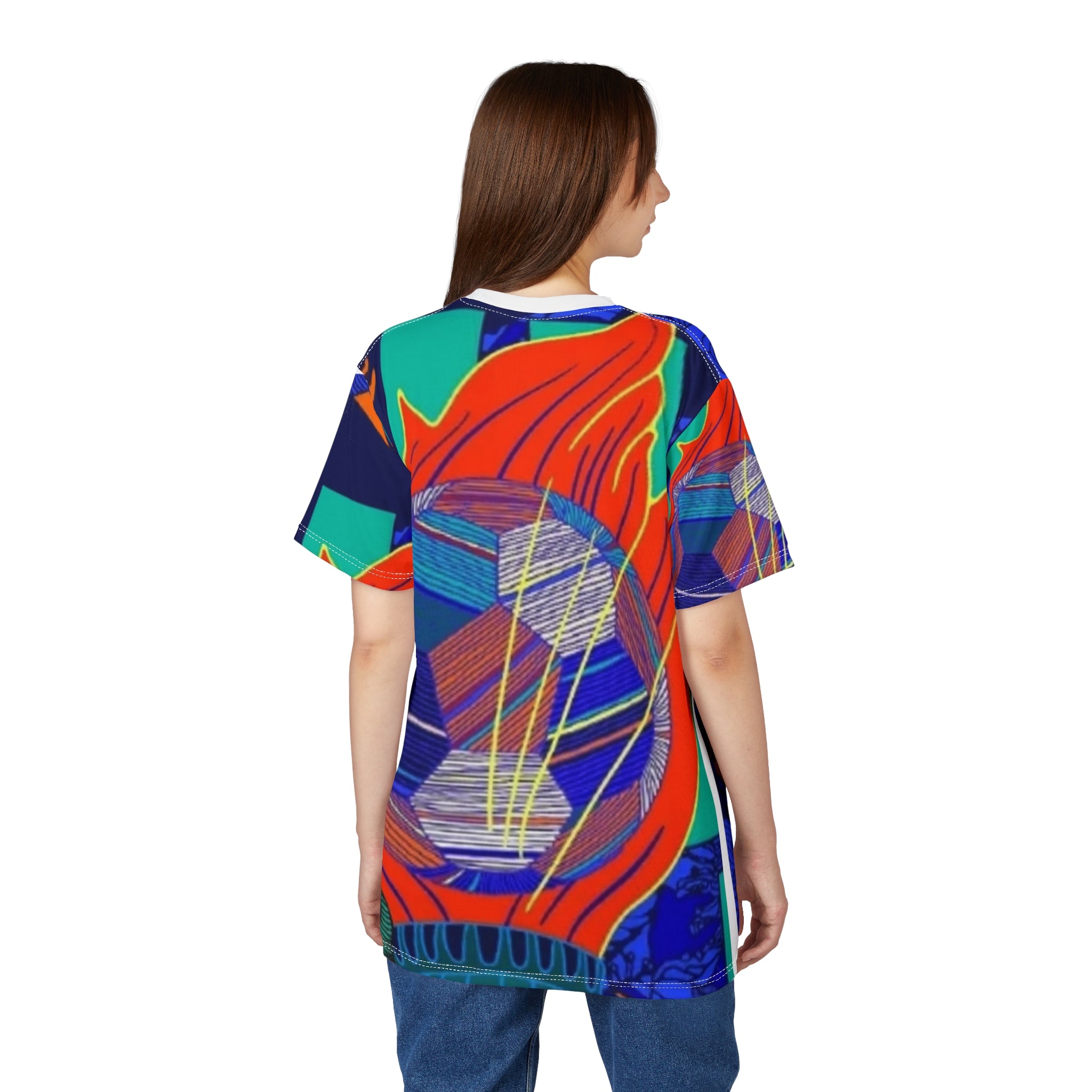 New Jersey FIFA World Cup Torch Print Tee — All-Over Soccer Tournament Graphic Shirt