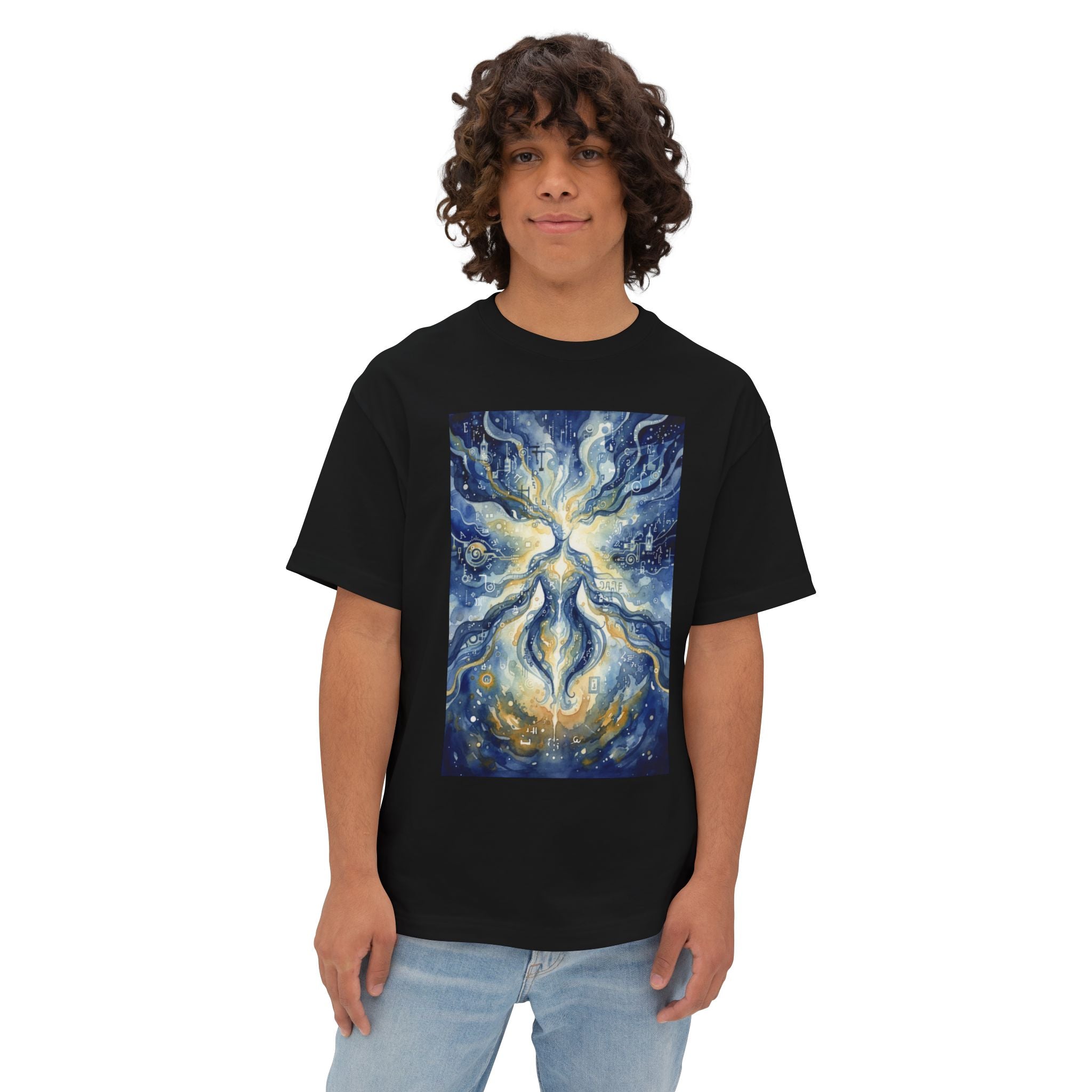 The Plug C.C. & Sidekick Collab.- Celestial Energy Art Oversized T‑Shirt