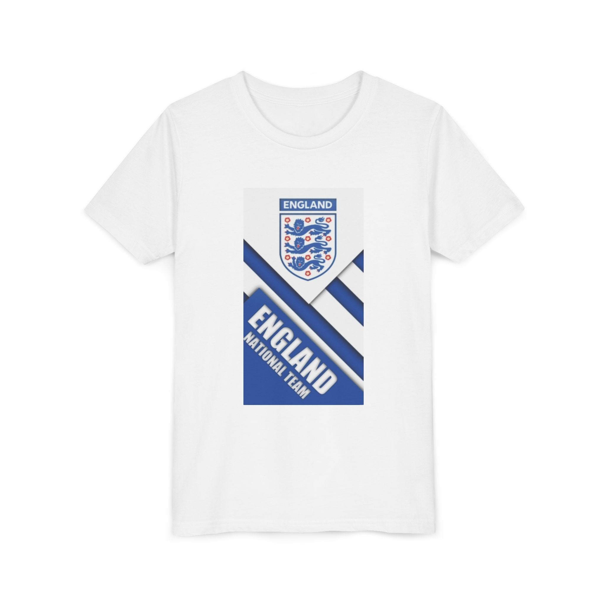 England Youth Soccer T‑Shirt – England National Team Crest & Stripes