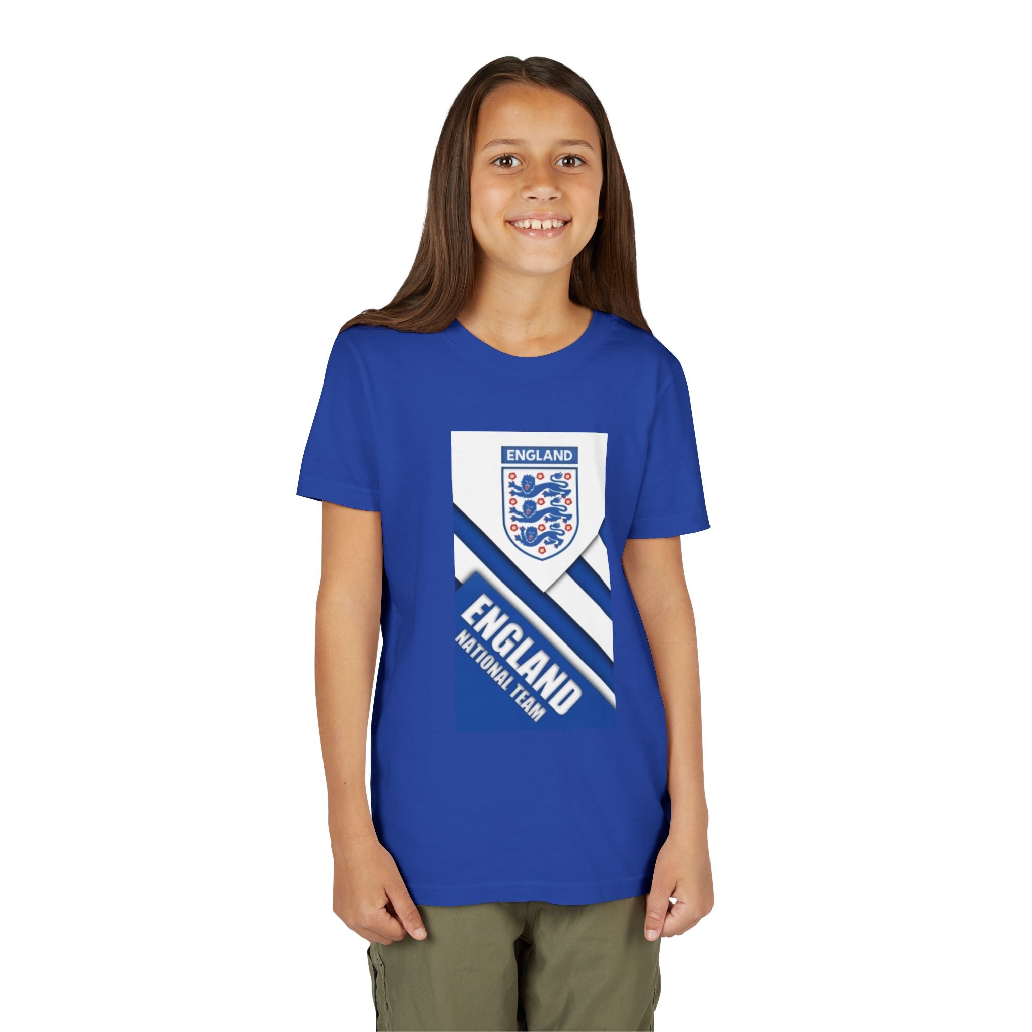England Youth Soccer T‑Shirt – England National Team Crest & Stripes