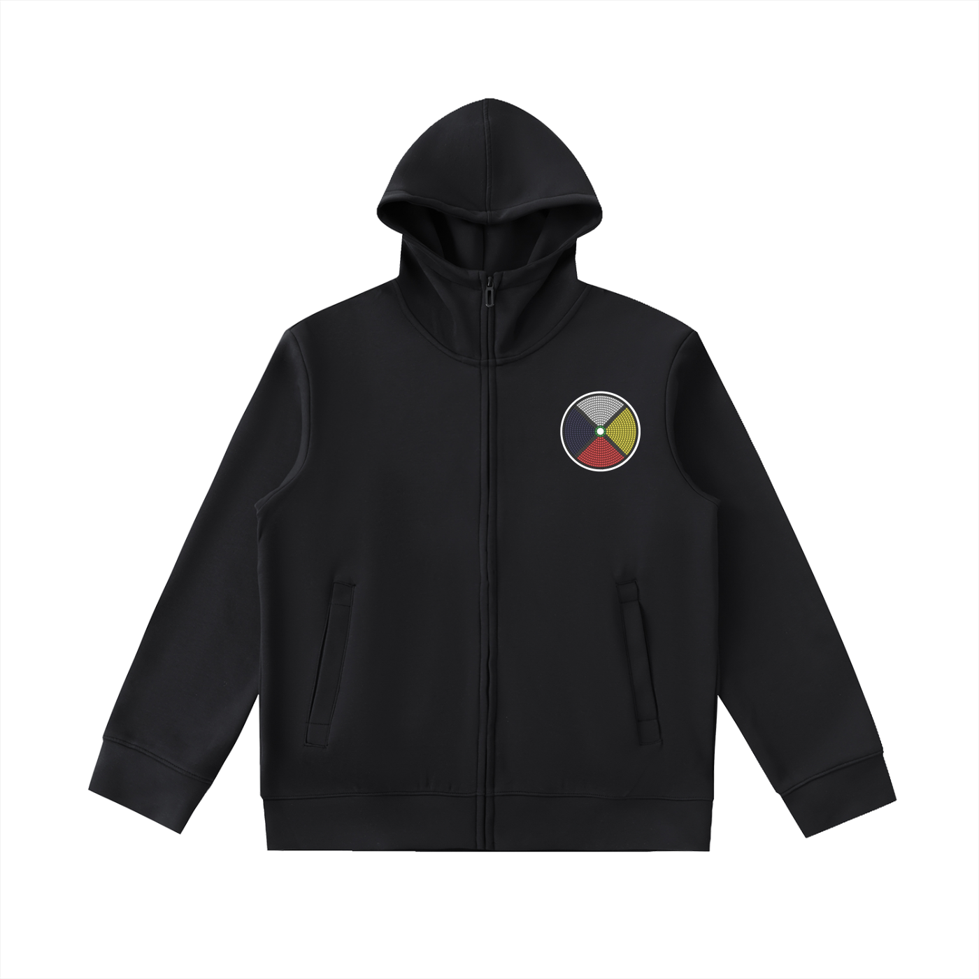 sittingbull,medicinewheel,esential,heavyweight,hoodie,created2026,PlugClothingCompany