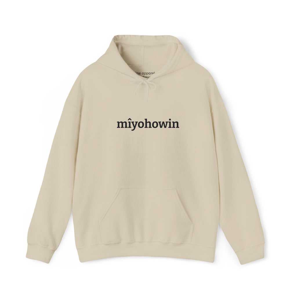 "mîyohowin" Minimalist White Hoodie