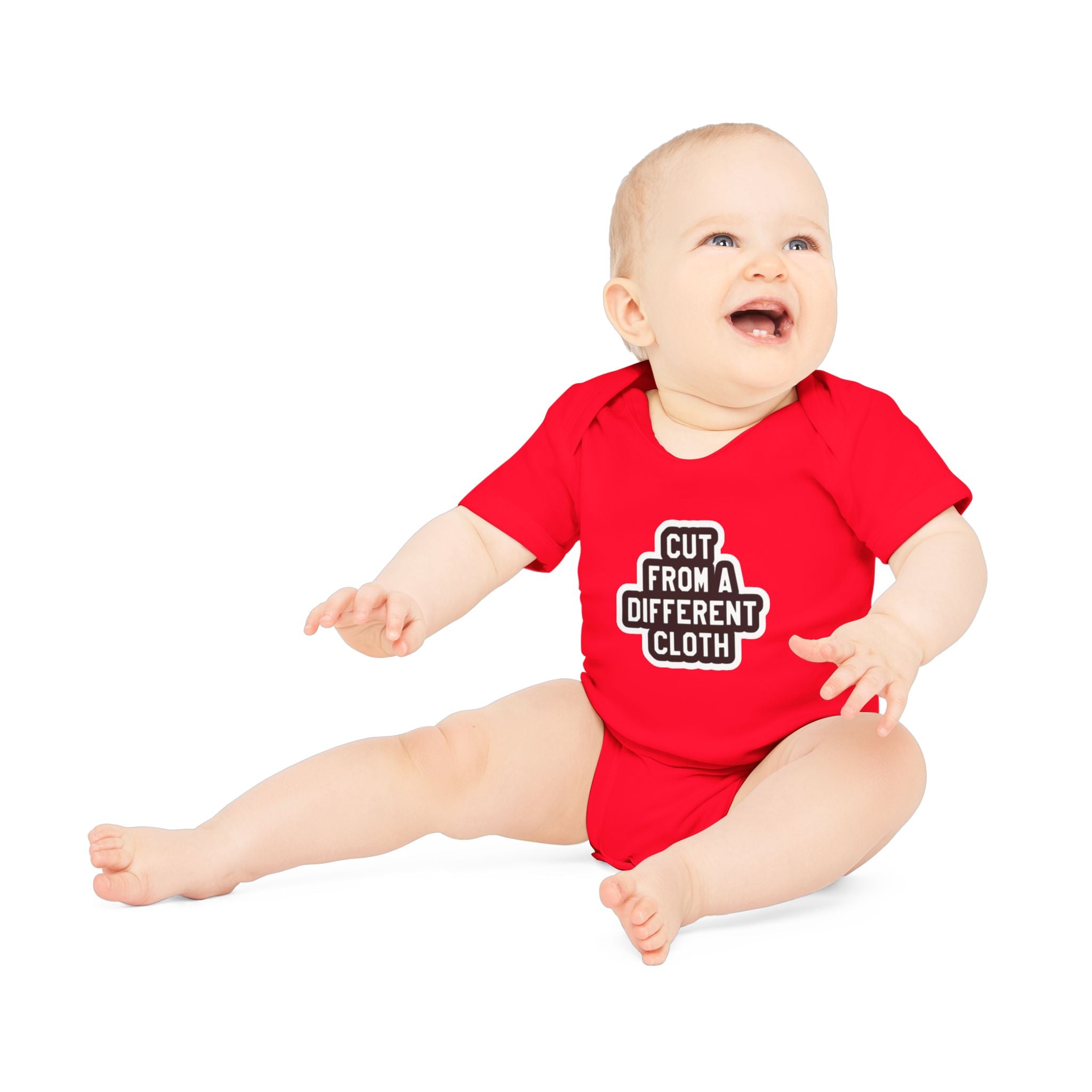 Baby Bodysuit — "Cut From A Different Cloth" Organic Short Sleeve Onesie