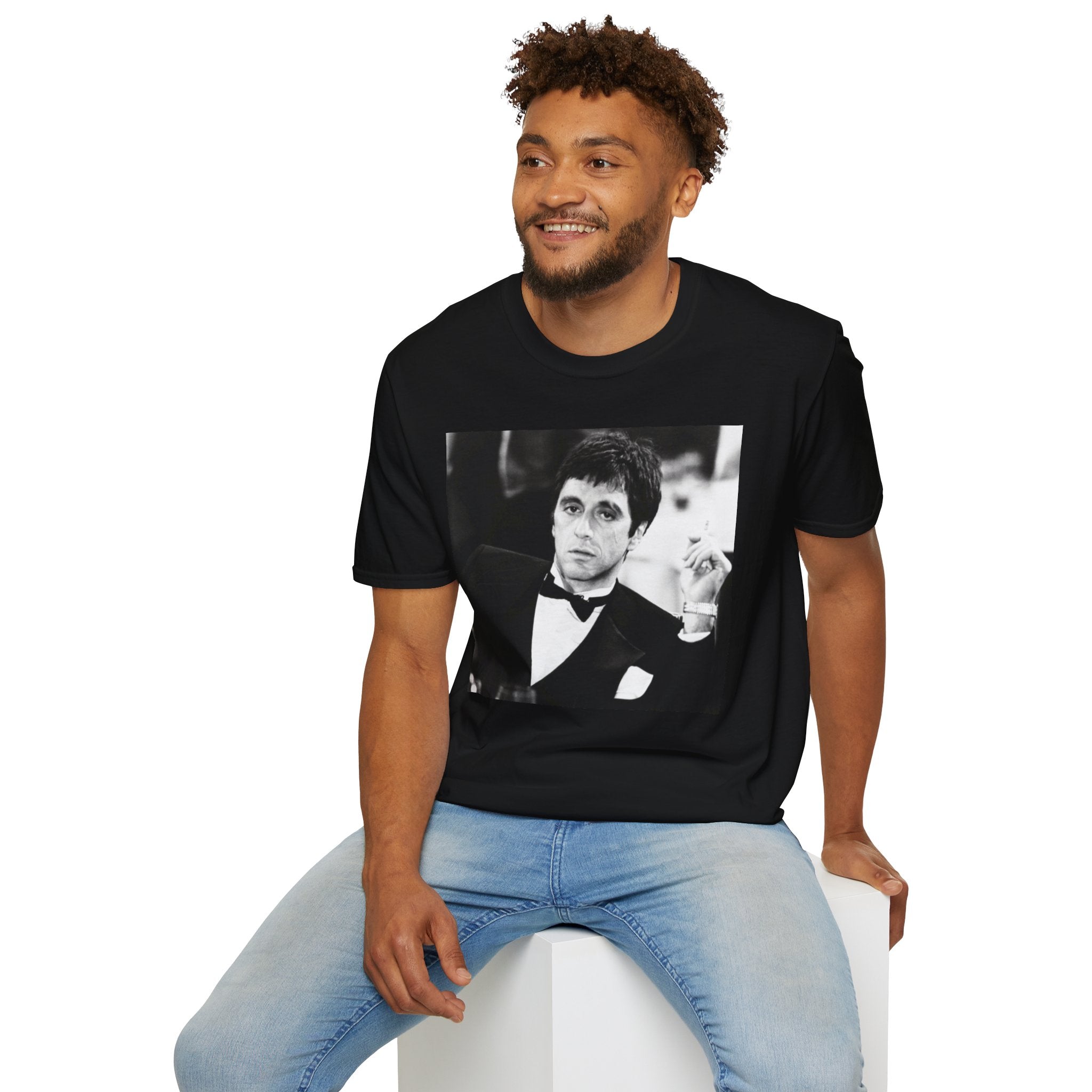 Scarface Tony Montana Portrait T‑Shirt — Retro Movie Gangster Tee