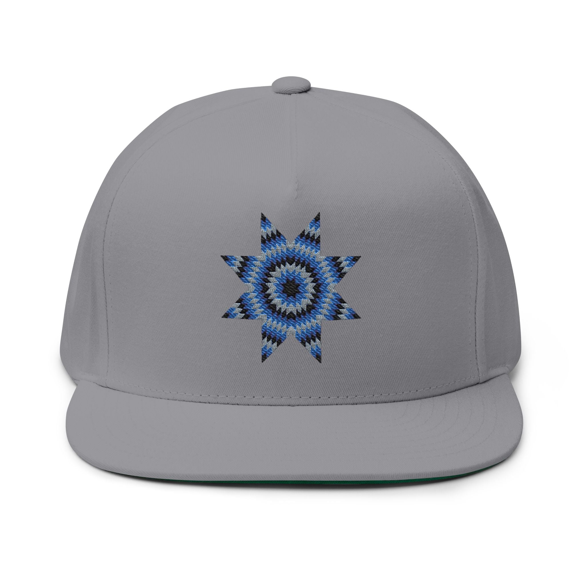 the Plug Clothing Company Embroidered Flat Bill - Native Geometric Star Logo