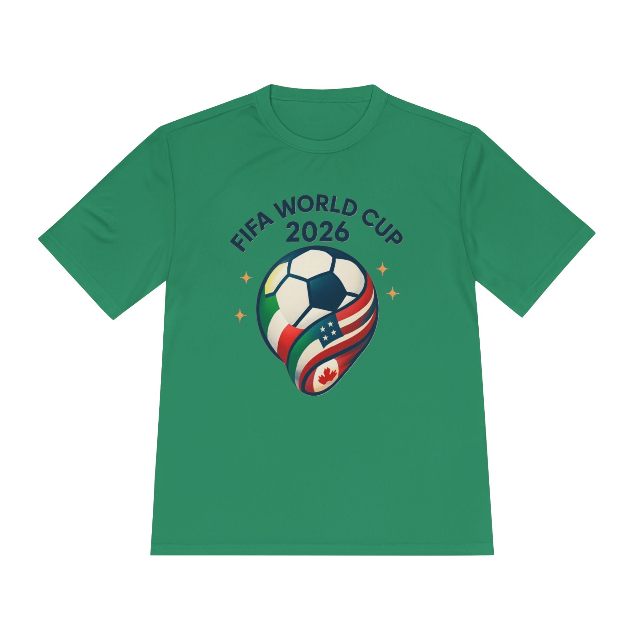 FIFA World Cup 2026 Soccer Tee — USA/Canada/Mexico Flag Ball