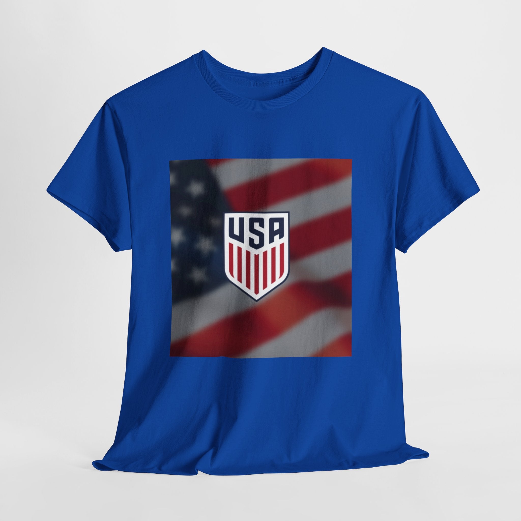 USA Shield Flag Tee — Patriotic American Soccer Crest T-Shirt