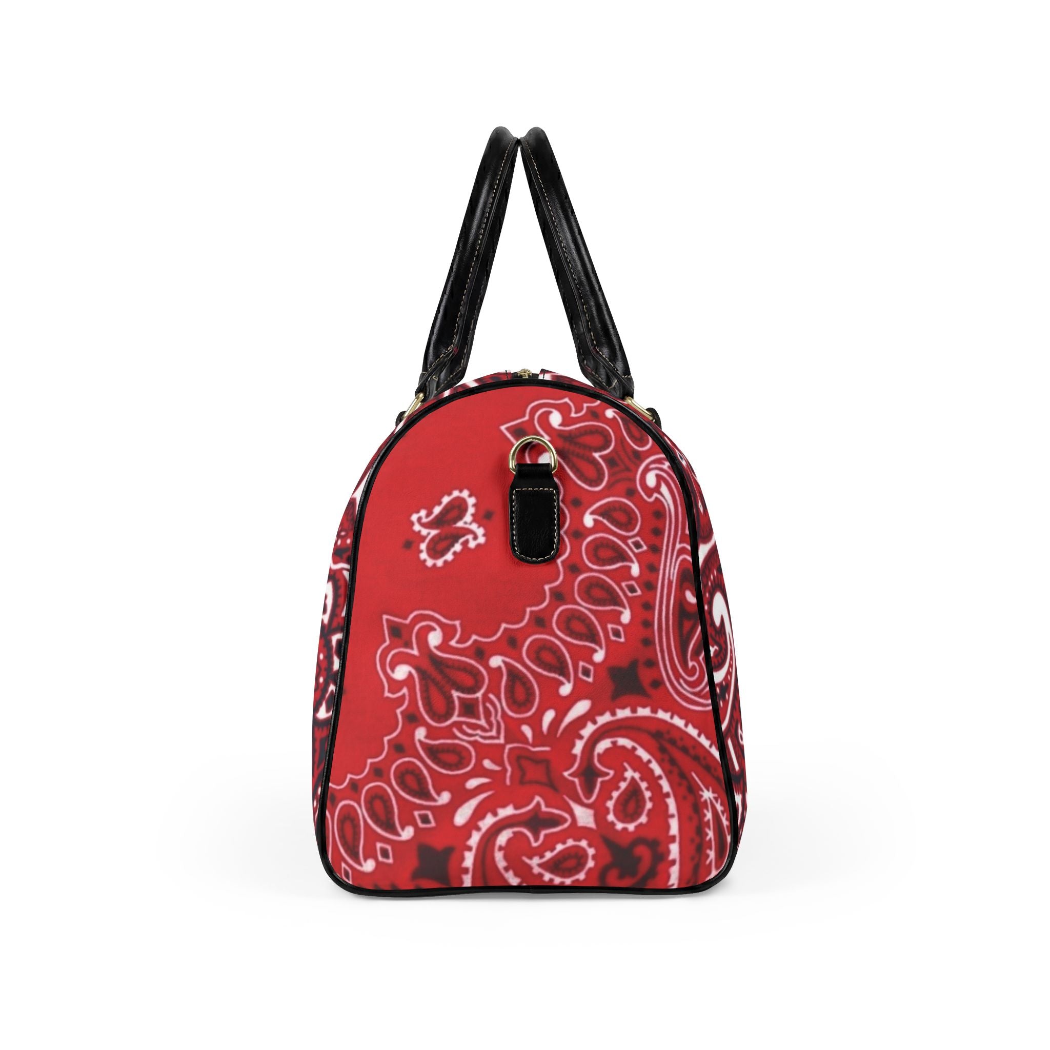 Red Bandana Duffle with ‘The Plug Clothing Co’ Accent