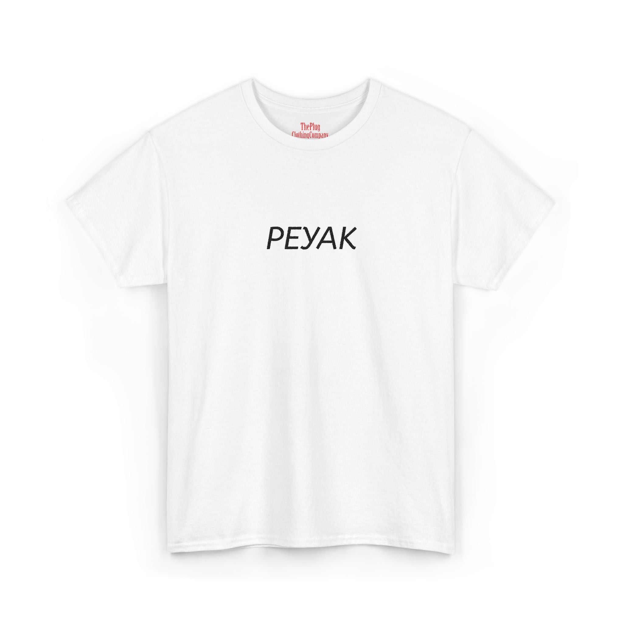 Peyak Graphic Tee — Minimalist White Cotton T-Shirt