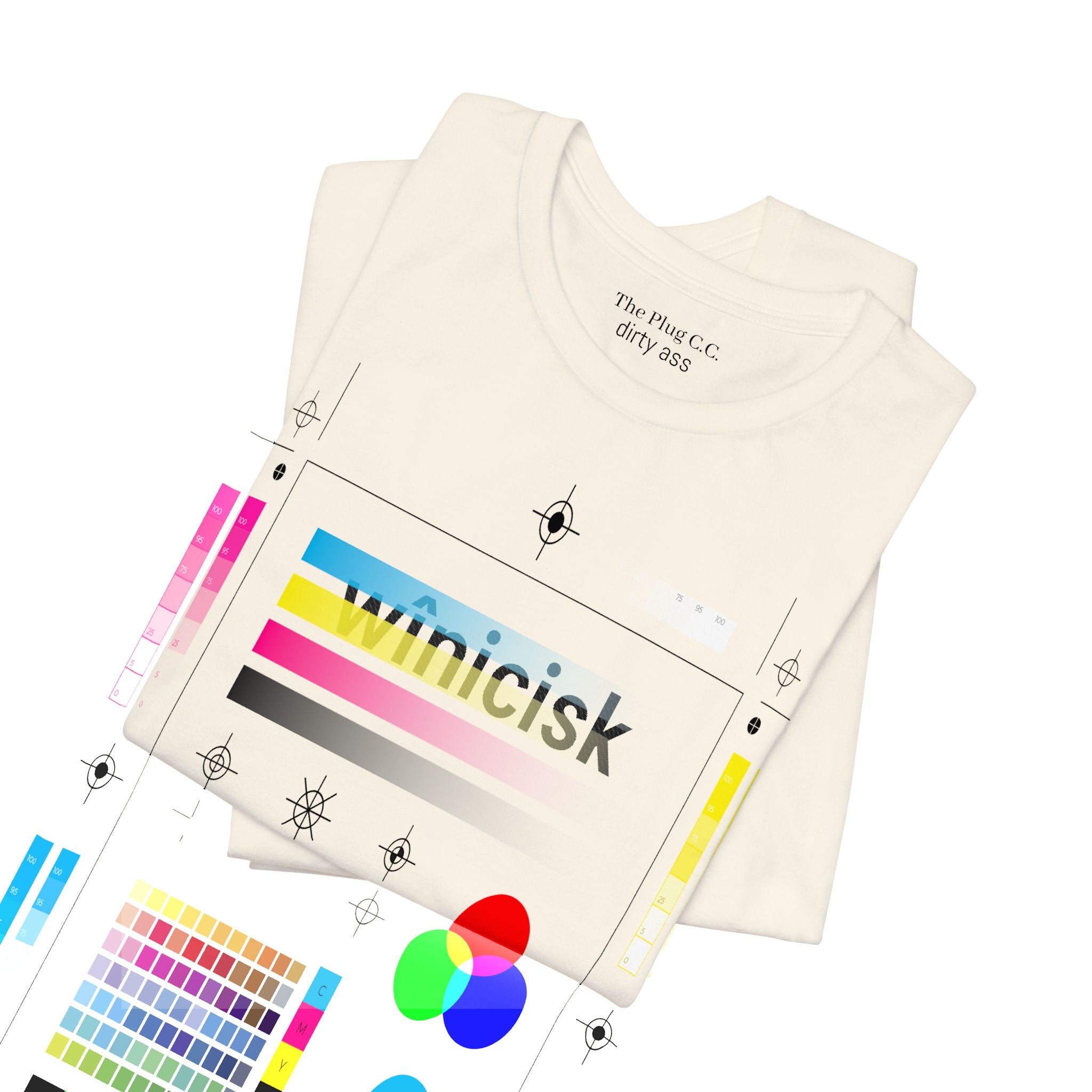Winicisk Minimalist Logo Tee — Cream Indigenous Streetwear