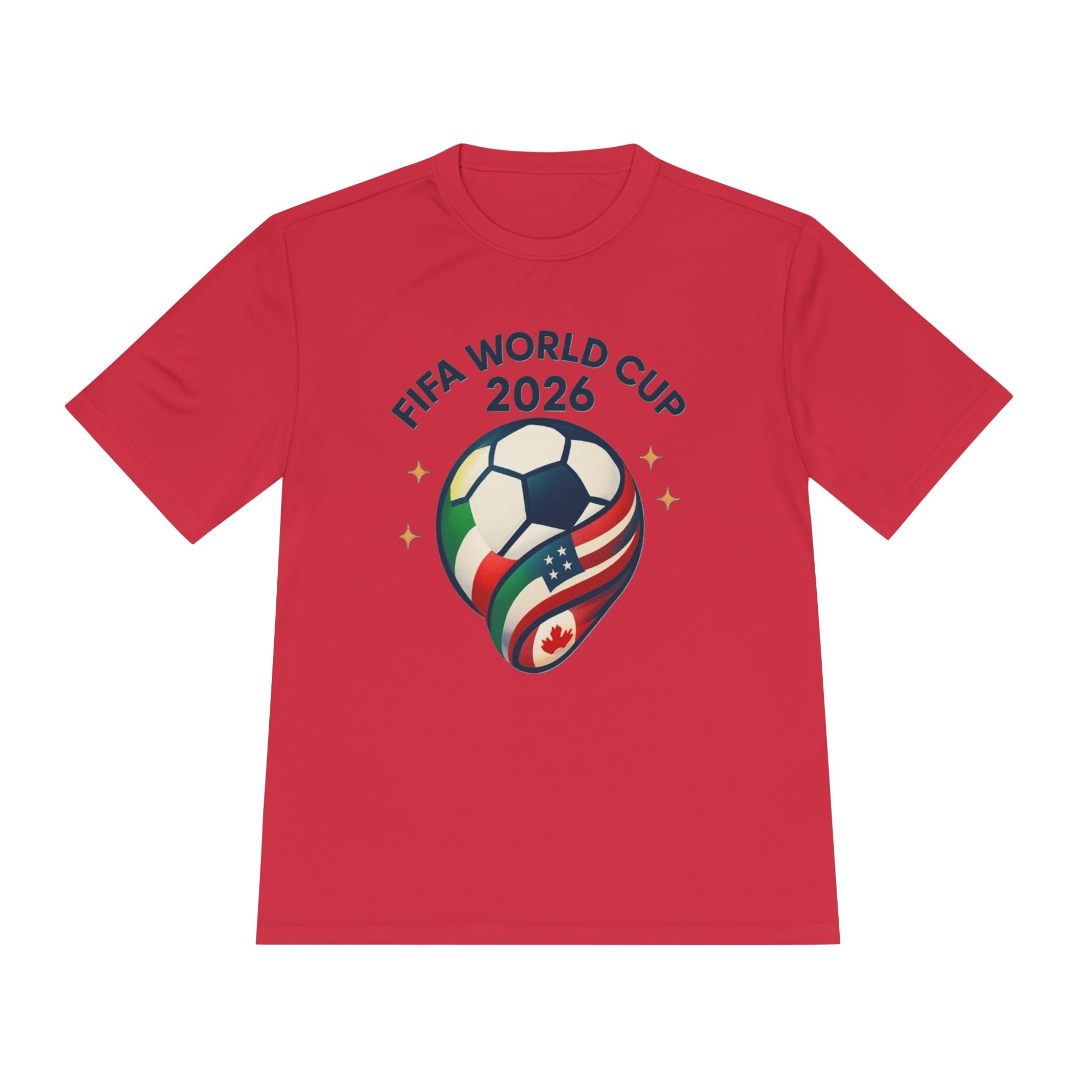 FIFA World Cup 2026 Soccer Tee — USA/Canada/Mexico Flag Ball