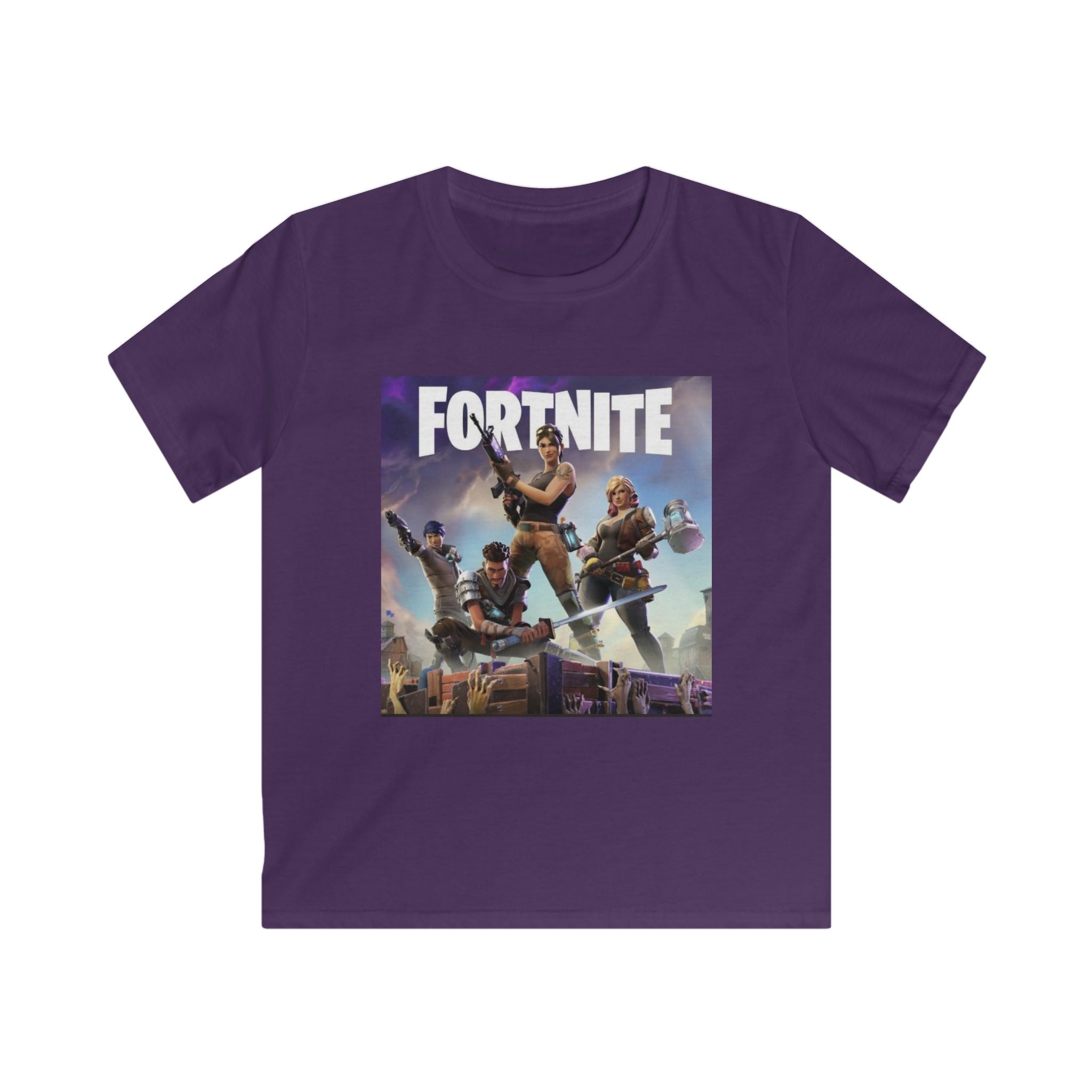Fortnite Kids Tee - Squad Battle Graphic Shirt for Boys & Girls