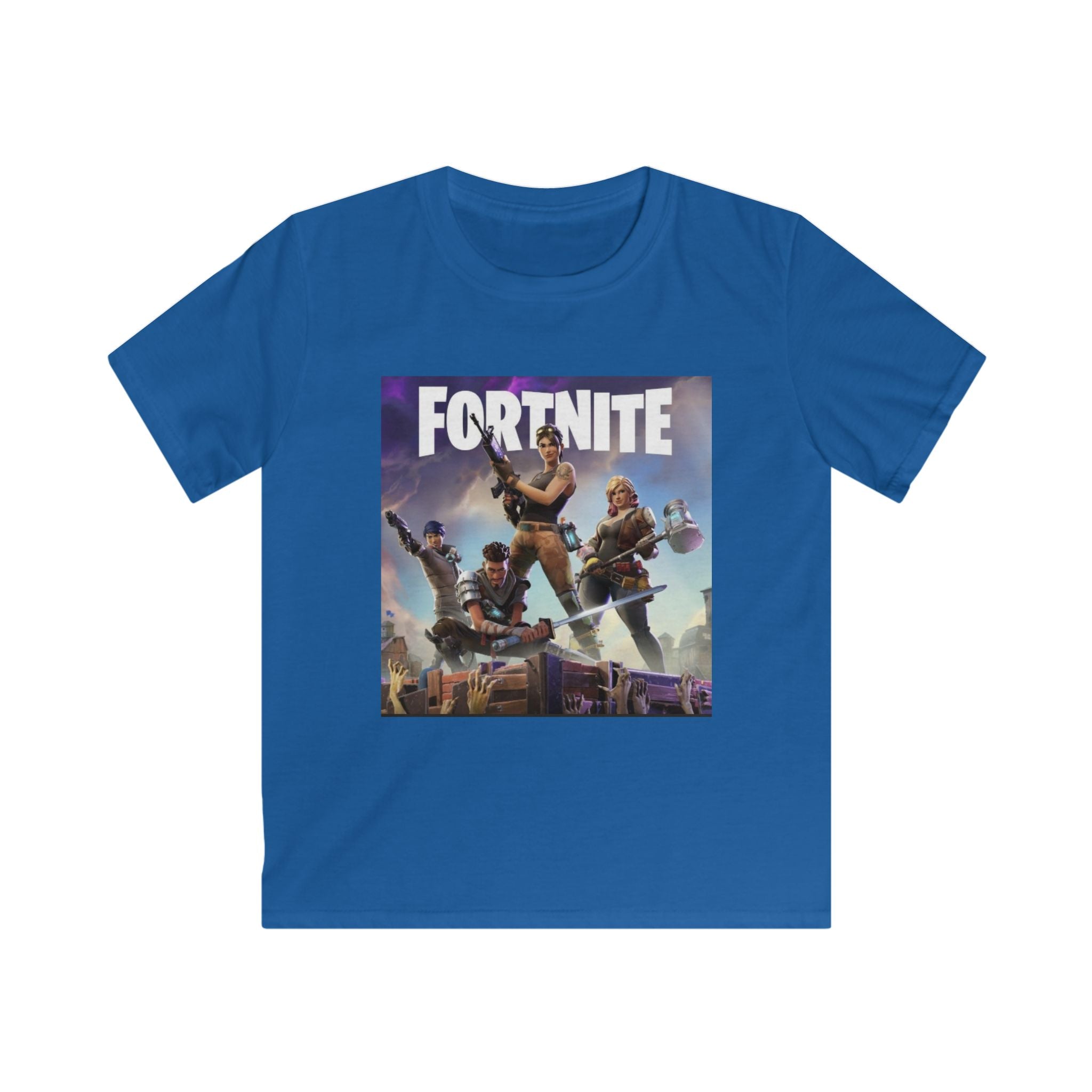 Fortnite Kids Tee - Squad Battle Graphic Shirt for Boys & Girls