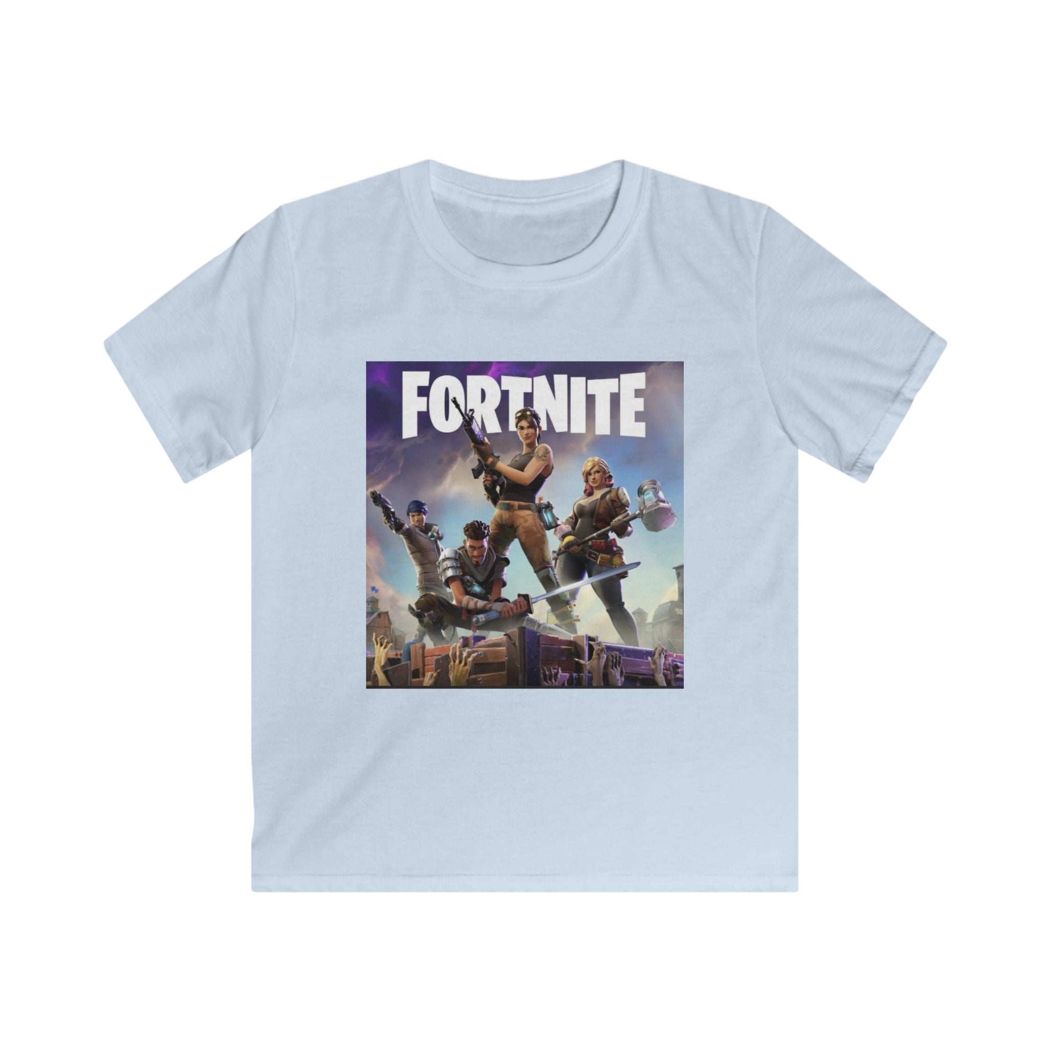 Fortnite Kids Tee - Squad Battle Graphic Shirt for Boys & Girls