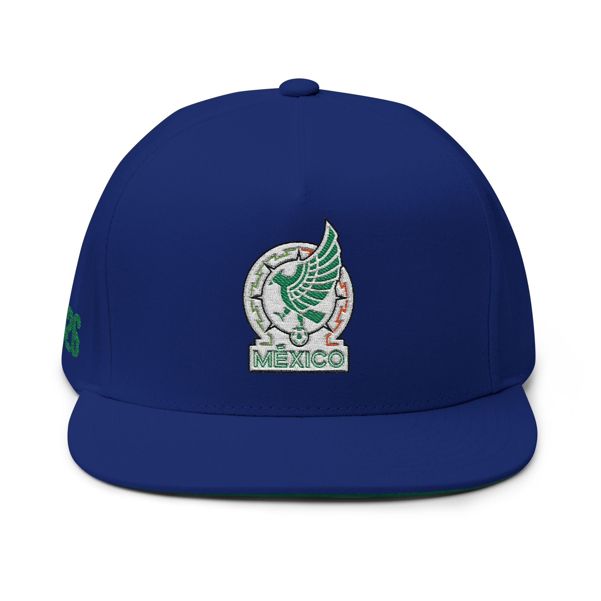 Embroidered FIFA Flat Bill Cap — Green Wing Logo Snapback