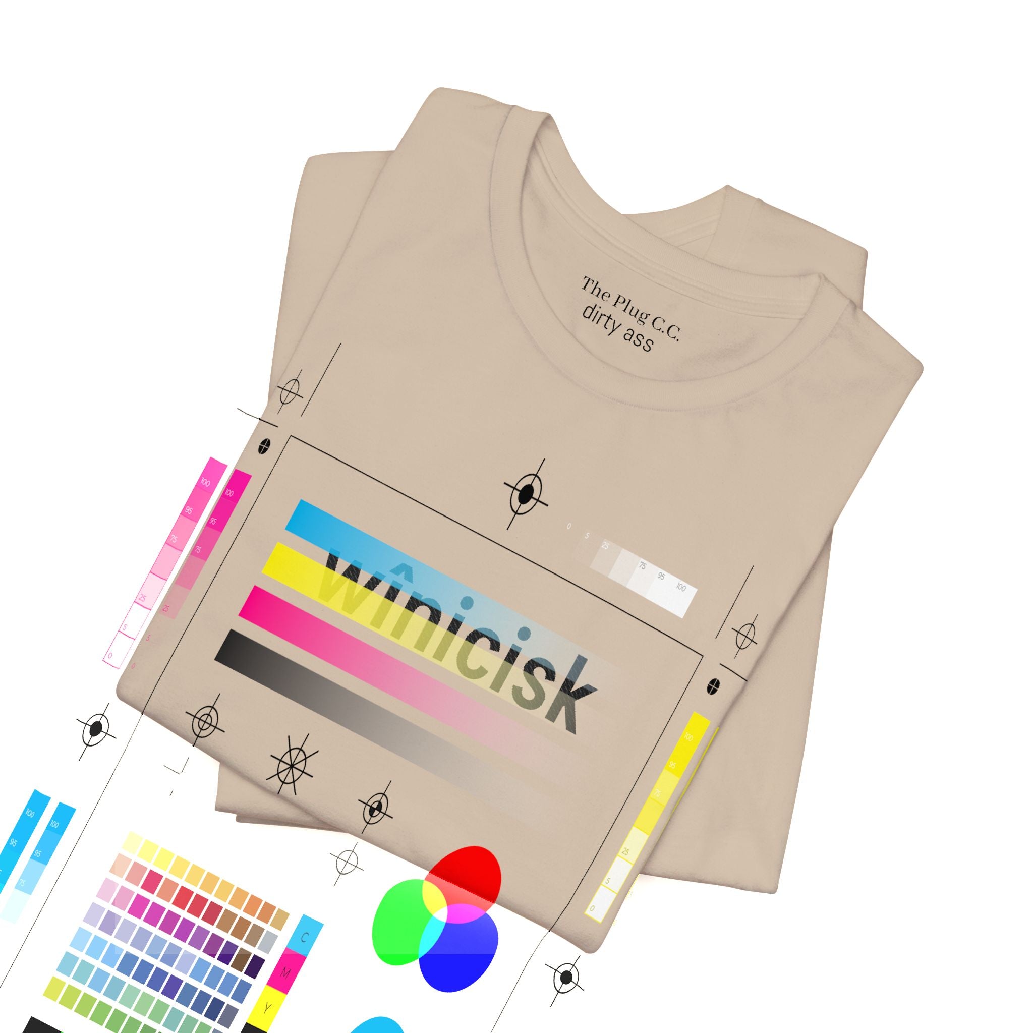 Winicisk Minimalist Logo Tee — Cream Indigenous Streetwear