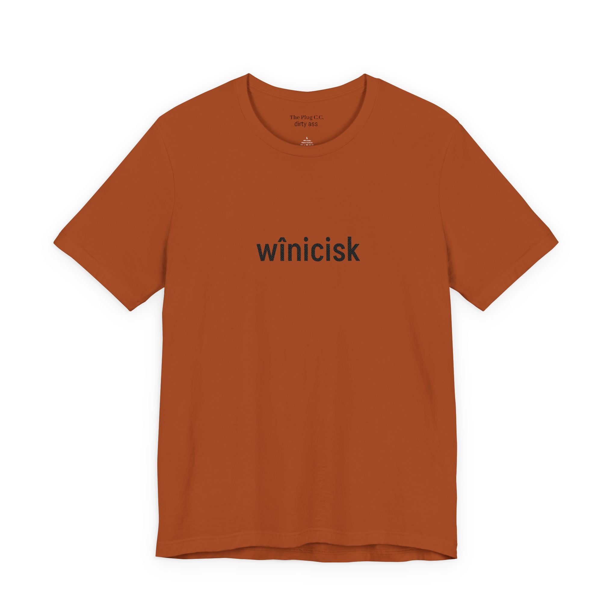 Winicisk Minimalist Logo Tee — Cream Indigenous Streetwear