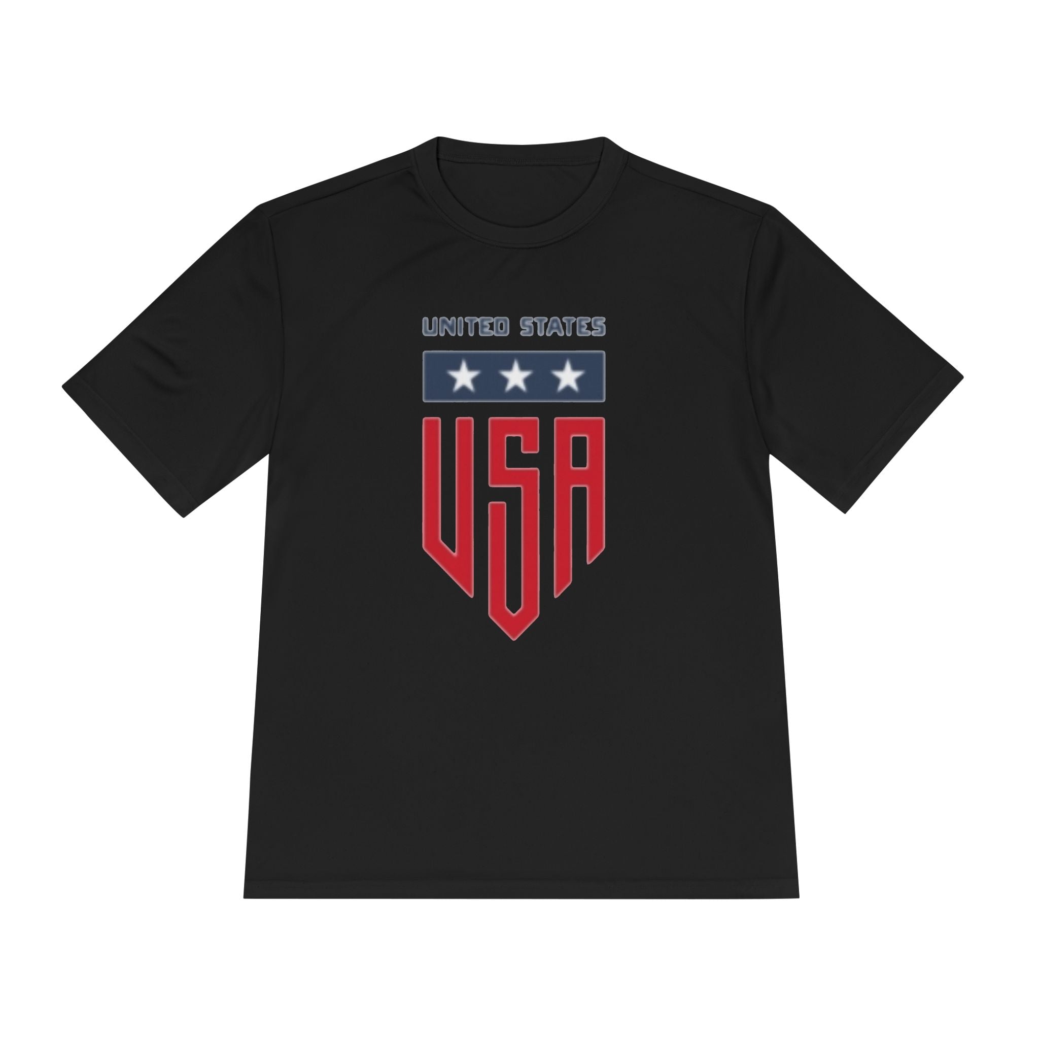 USA Shield Athletic Tee — United States Patriotic Sports Shirt