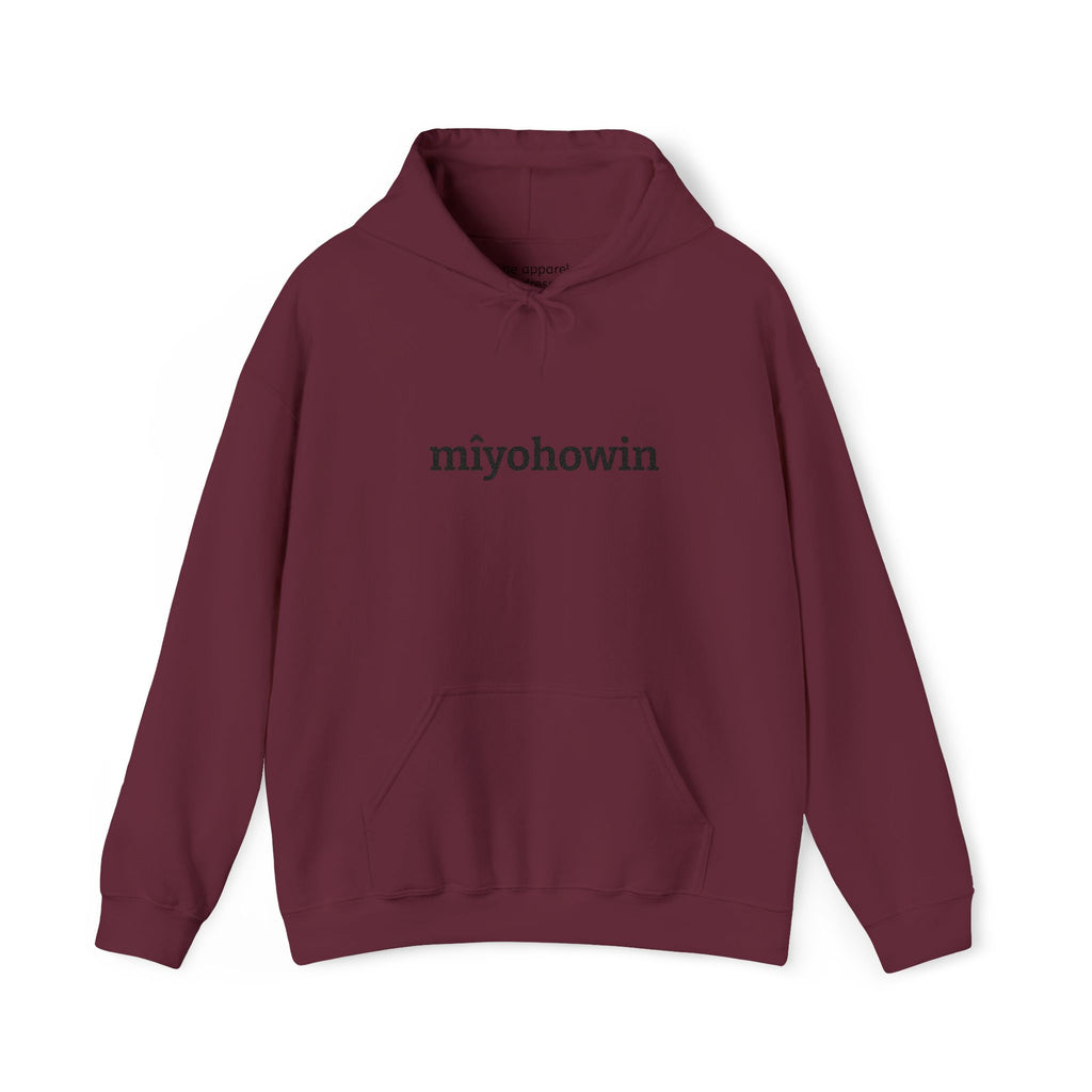 "mîyohowin" Minimalist White Hoodie