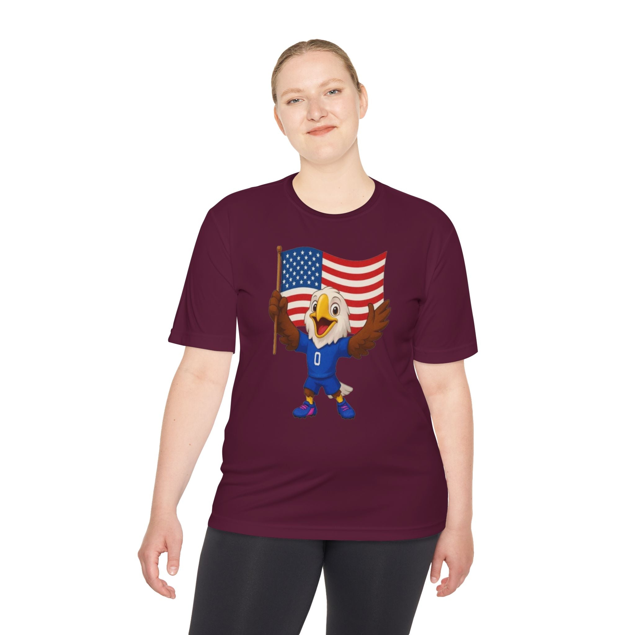 Patriotic Eagle Flag Tee — American Pride World Cup Mascot Shirt