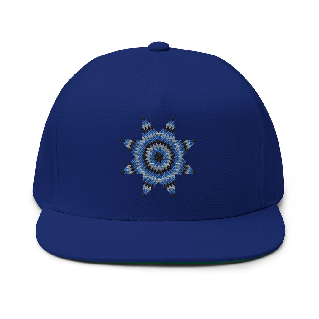 the Plug Clothing Company Embroidered Flat Bill - Native Geometric Star Logo
