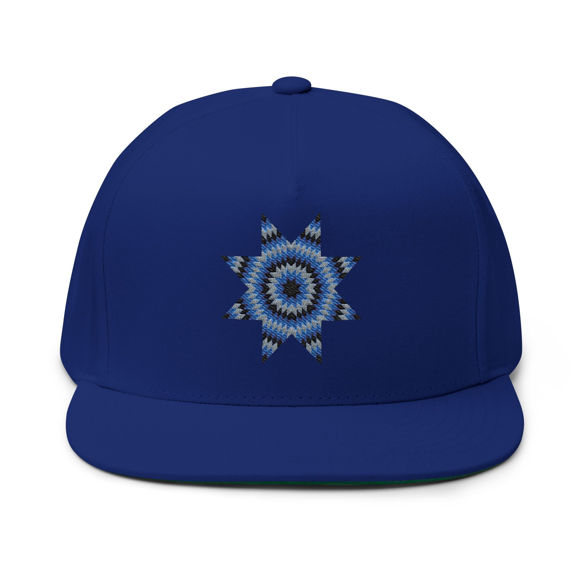 the Plug Clothing Company Embroidered Flat Bill - Native Geometric Star Logo