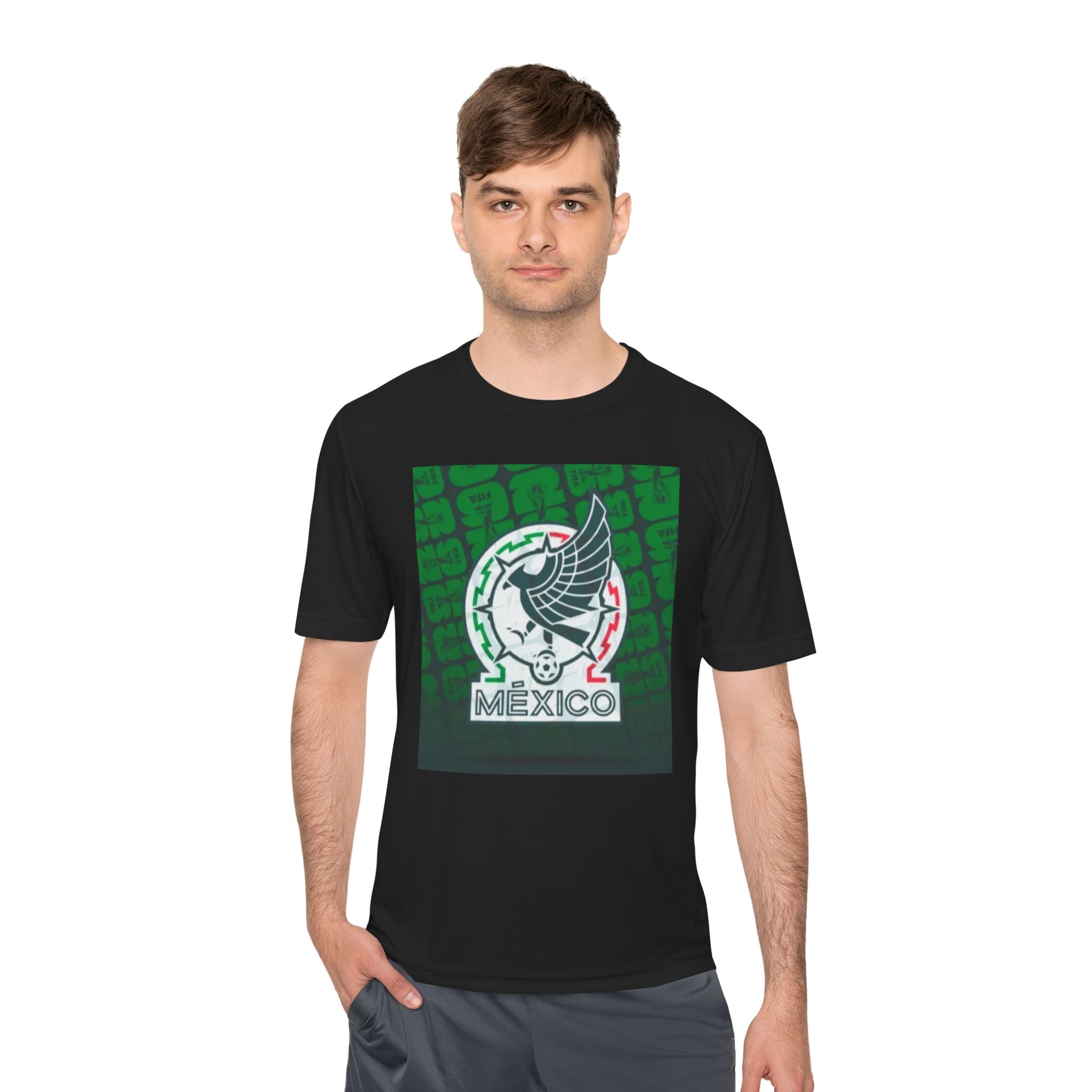 Mexico Soccer Crest Tee — Green Aztec Football Shirt