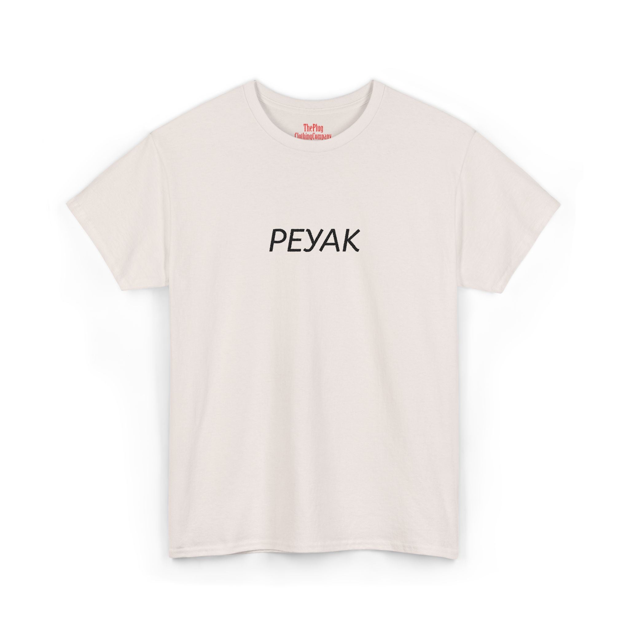 Peyak Graphic Tee — Minimalist White Cotton T-Shirt