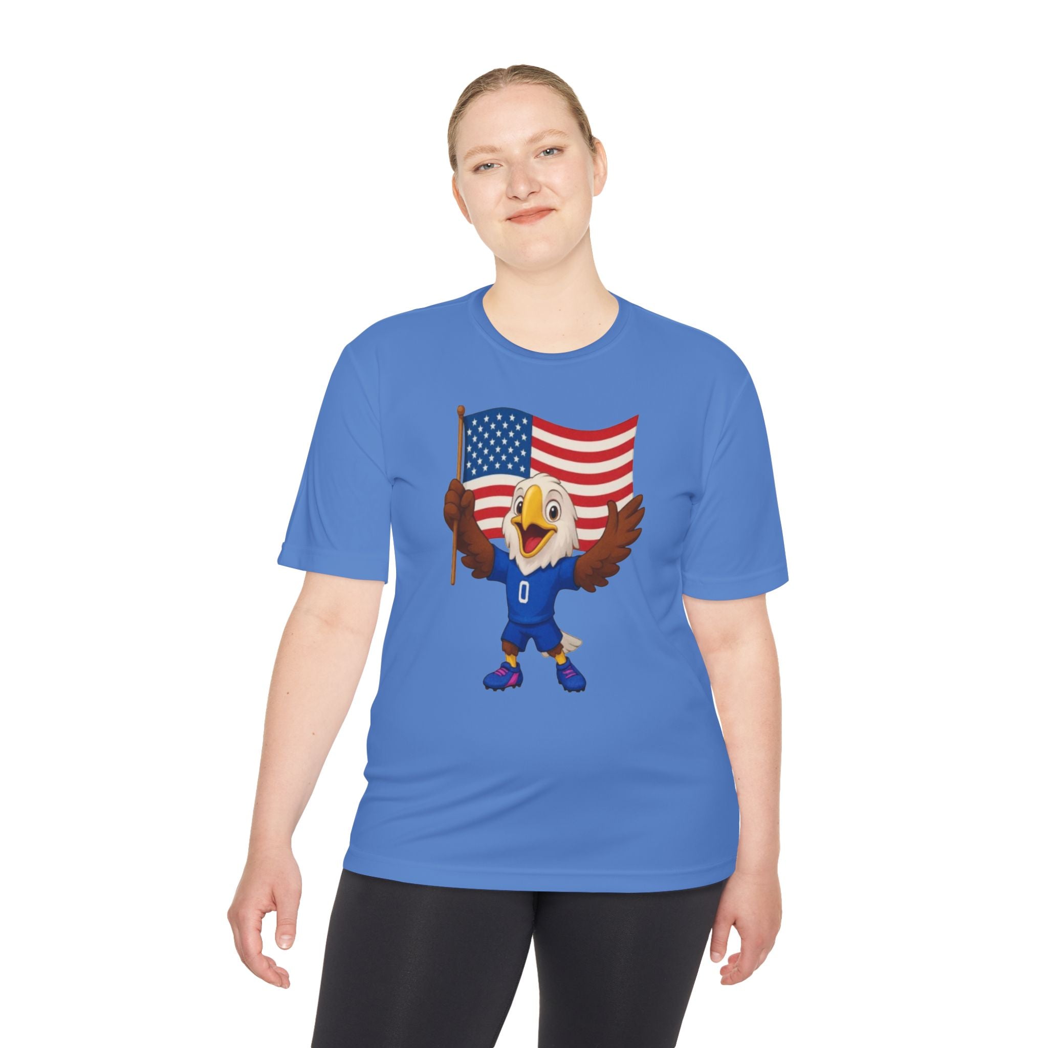 Patriotic Eagle Flag Tee — American Pride World Cup Mascot Shirt