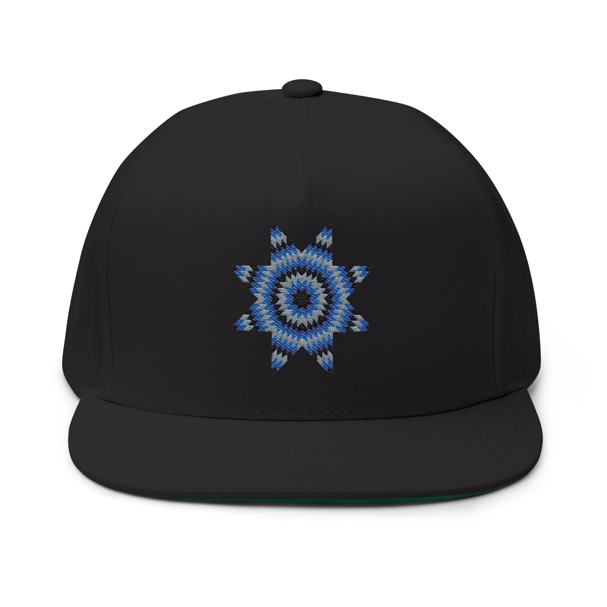 the Plug Clothing Company Embroidered Flat Bill - Native Geometric Star Logo