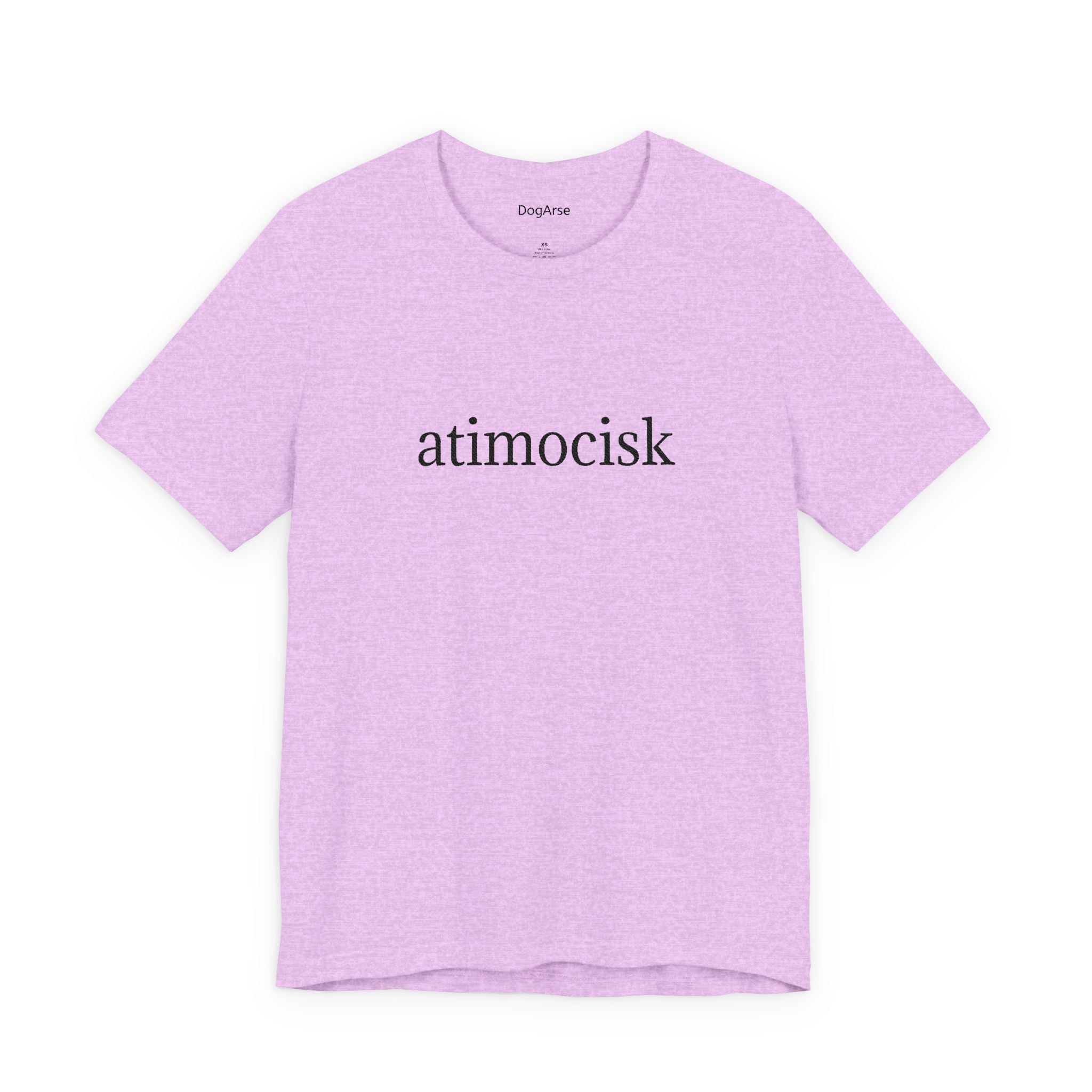 Atimocisk Minimalist Text Tee — Soft Pink Casual T-Shirt