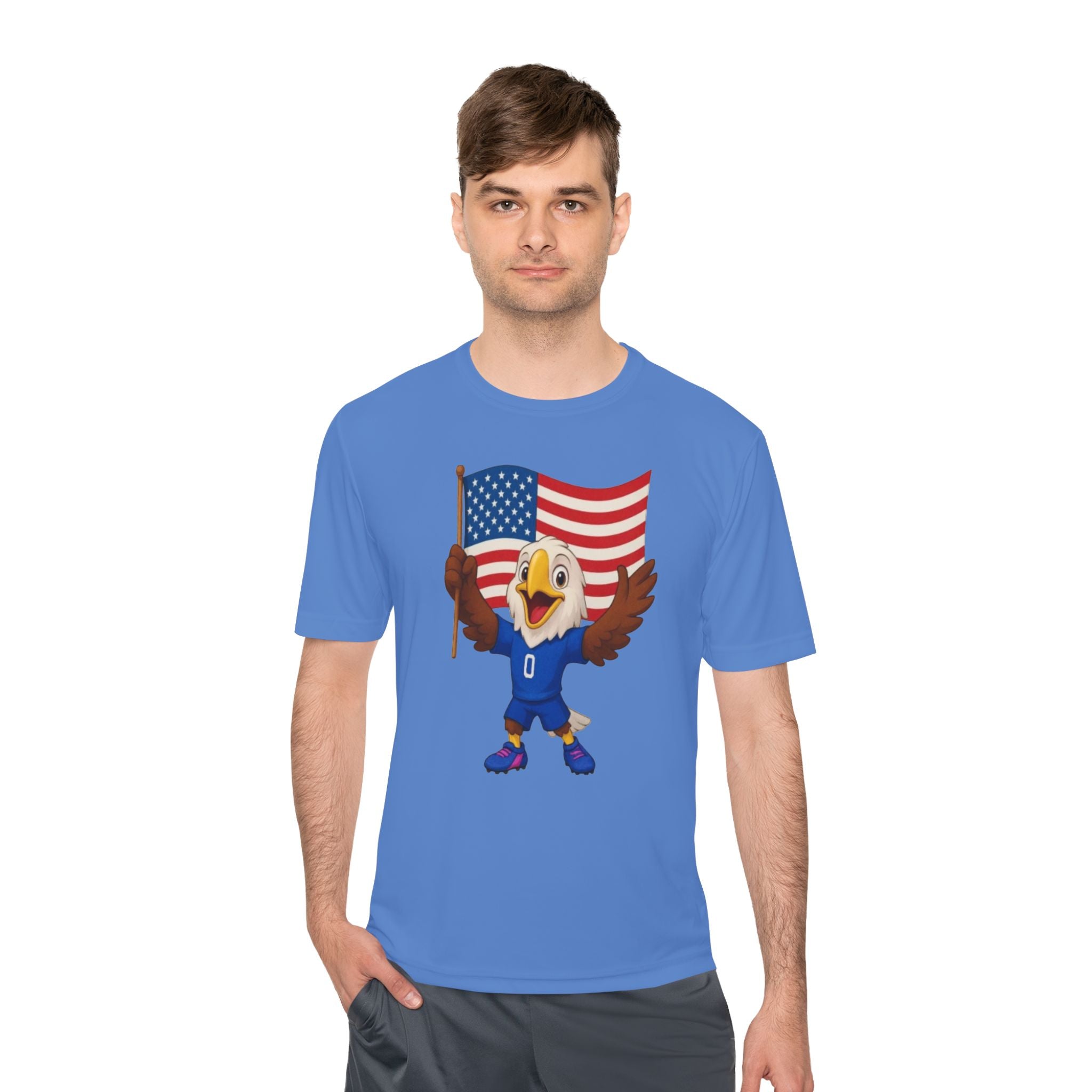 Patriotic Eagle Flag Tee — American Pride World Cup Mascot Shirt