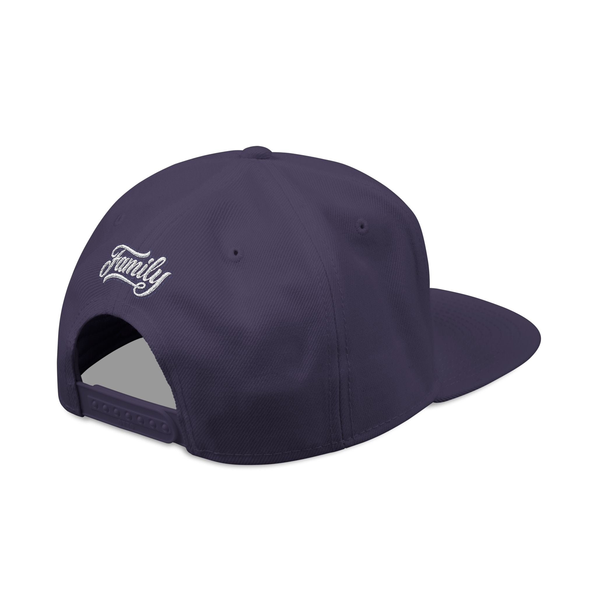 Embroidered Snapback Hat — 'Plug Company' Script Logo