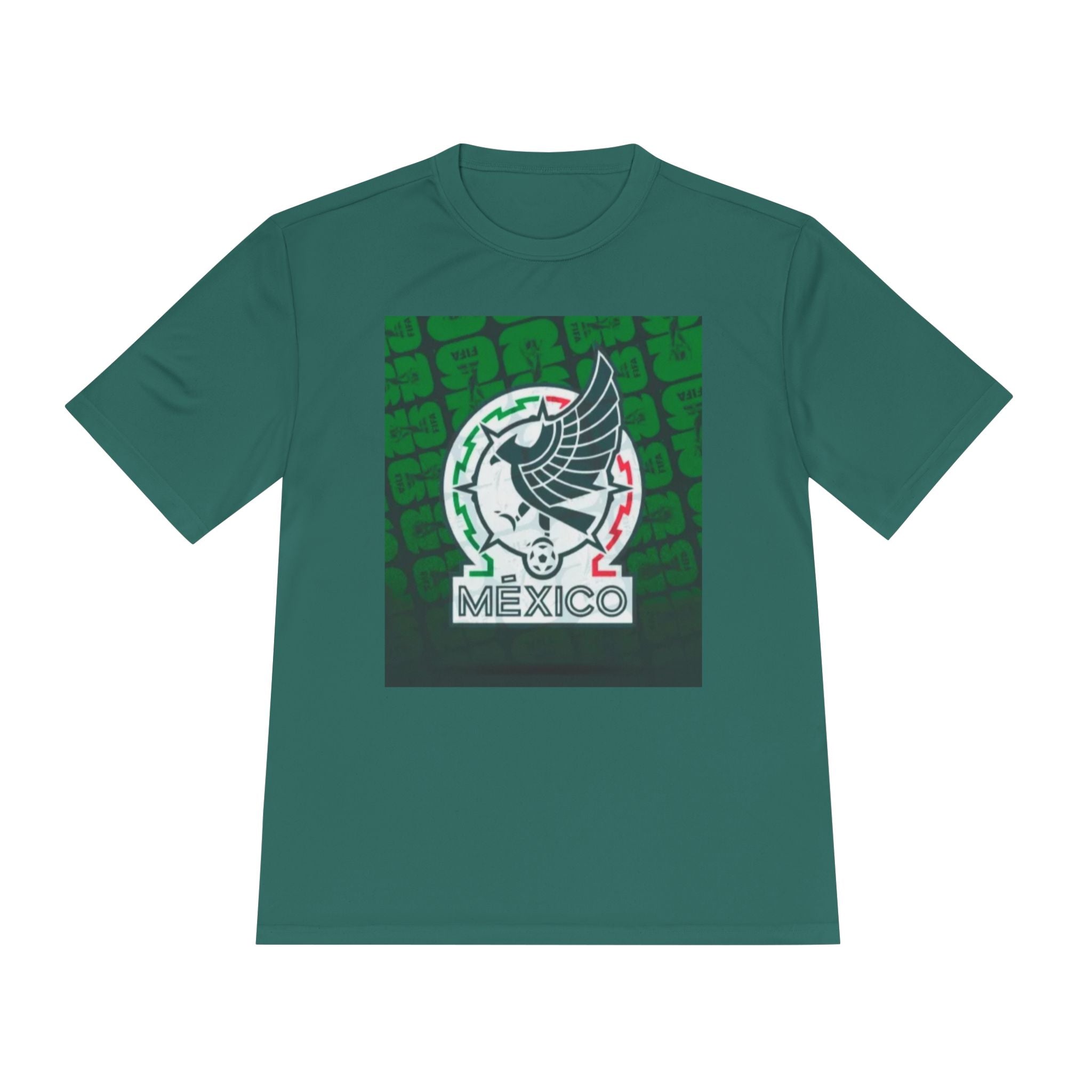 Mexico Soccer Crest Tee — Green Aztec Football Shirt