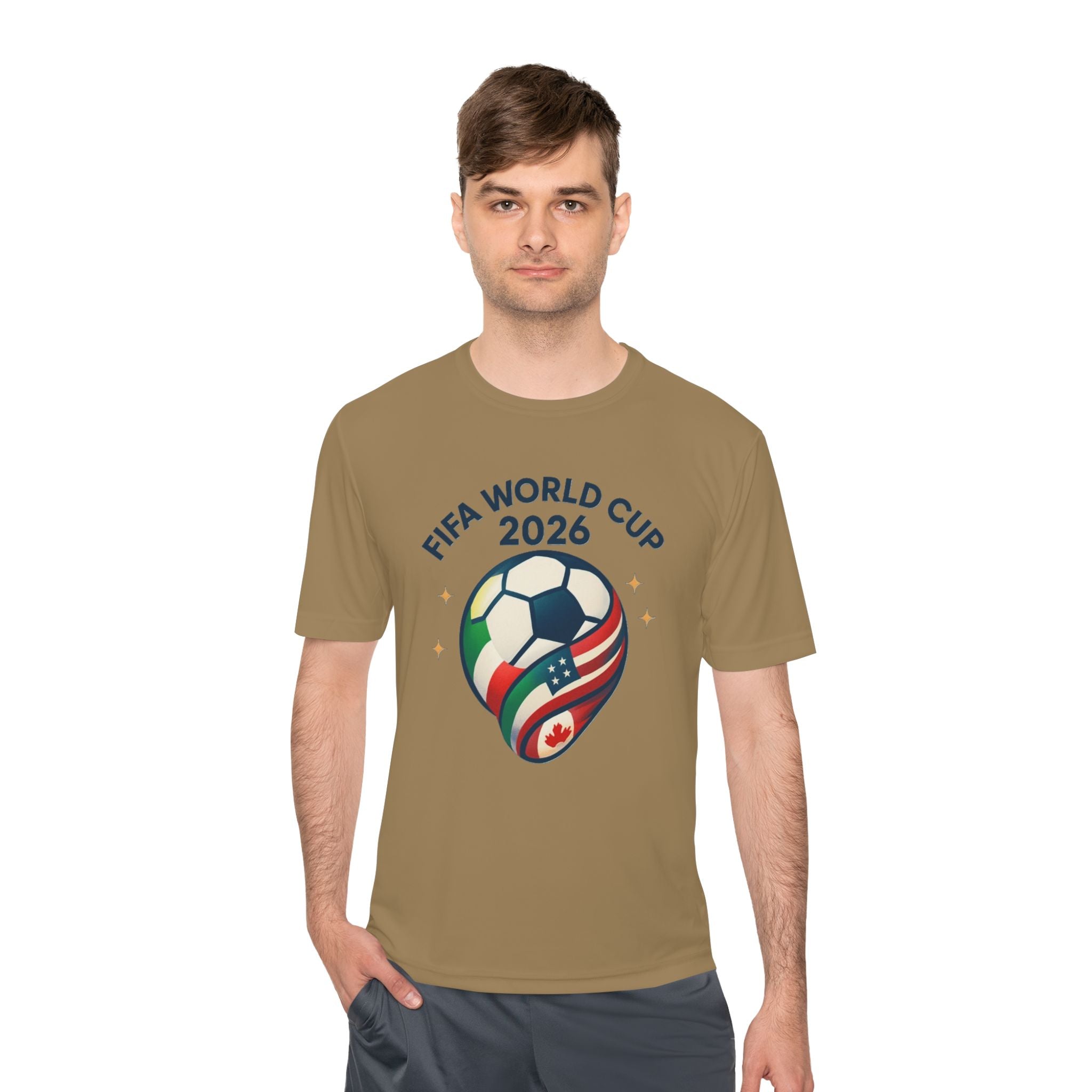 FIFA World Cup 2026 Soccer Tee — USA/Canada/Mexico Flag Ball