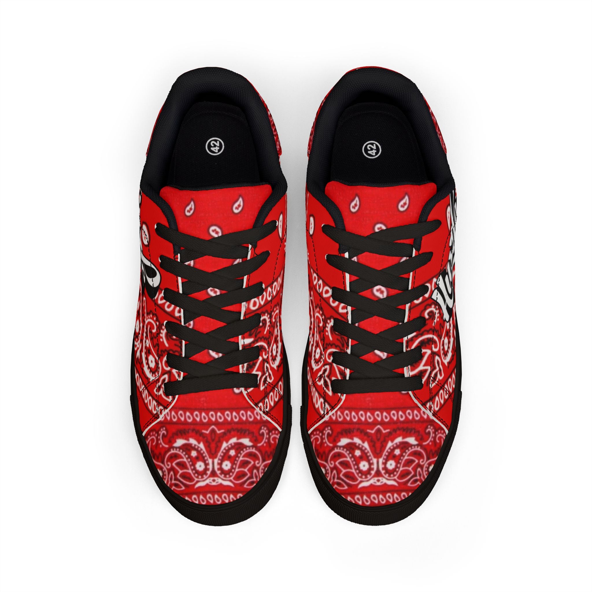 Hustle Red Bandana Low-Top Sneakers