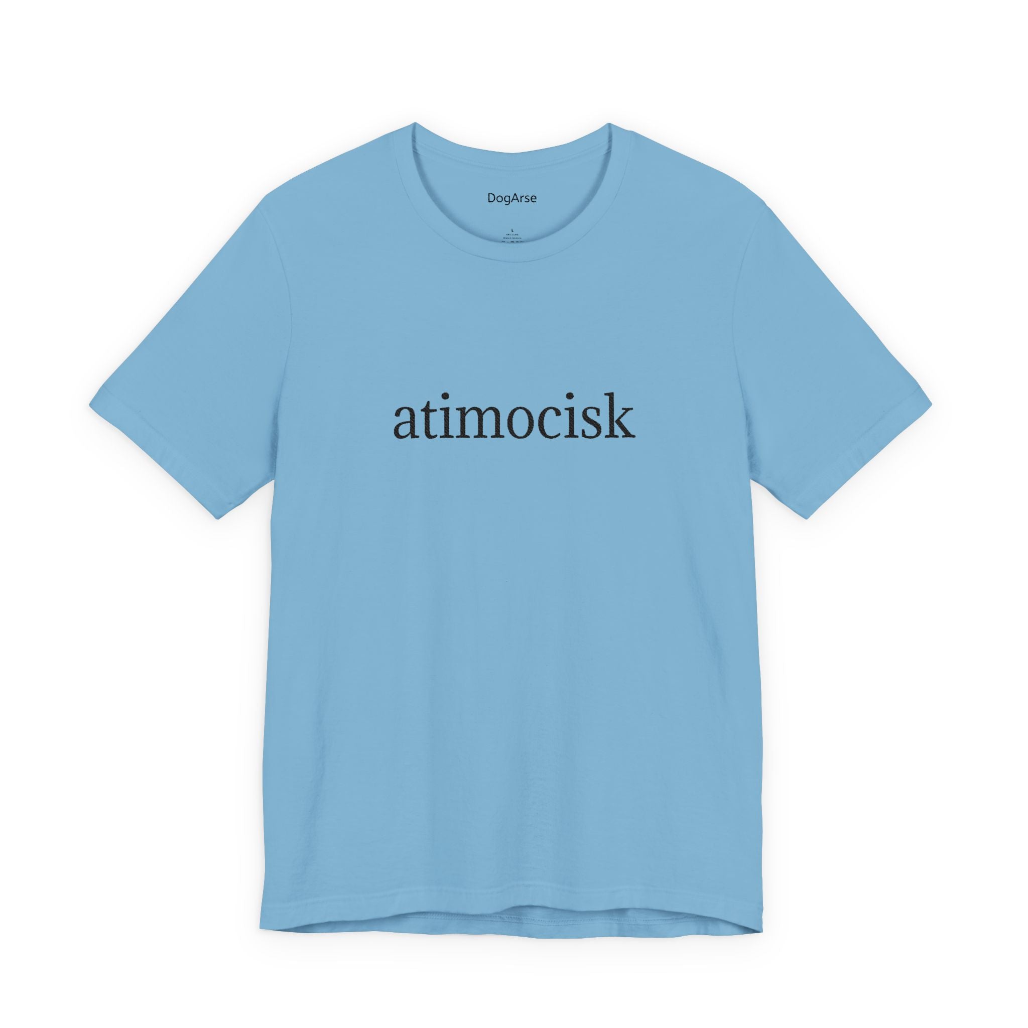 Atimocisk Minimalist Text Tee — Soft Pink Casual T-Shirt