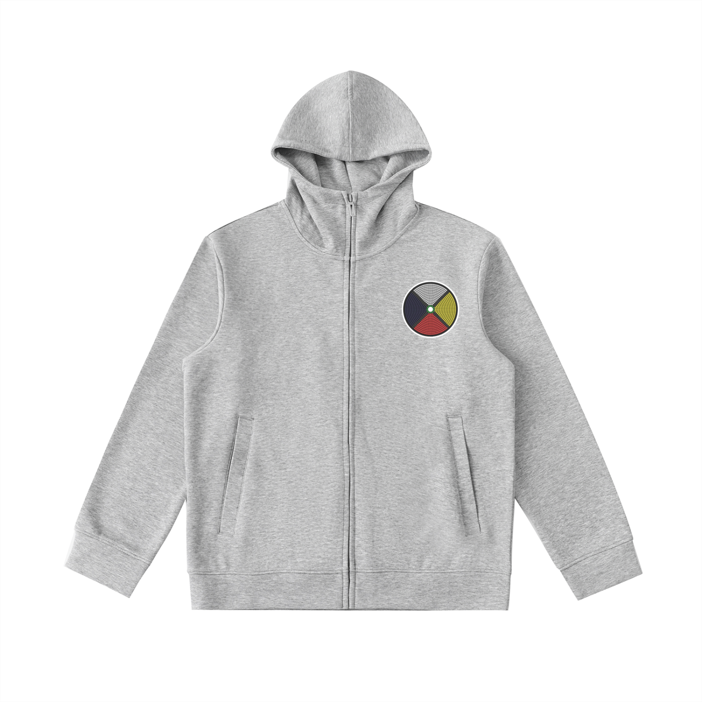 sittingbull,medicinewheel,esential,heavyweight,hoodie,created2026,PlugClothingCompany